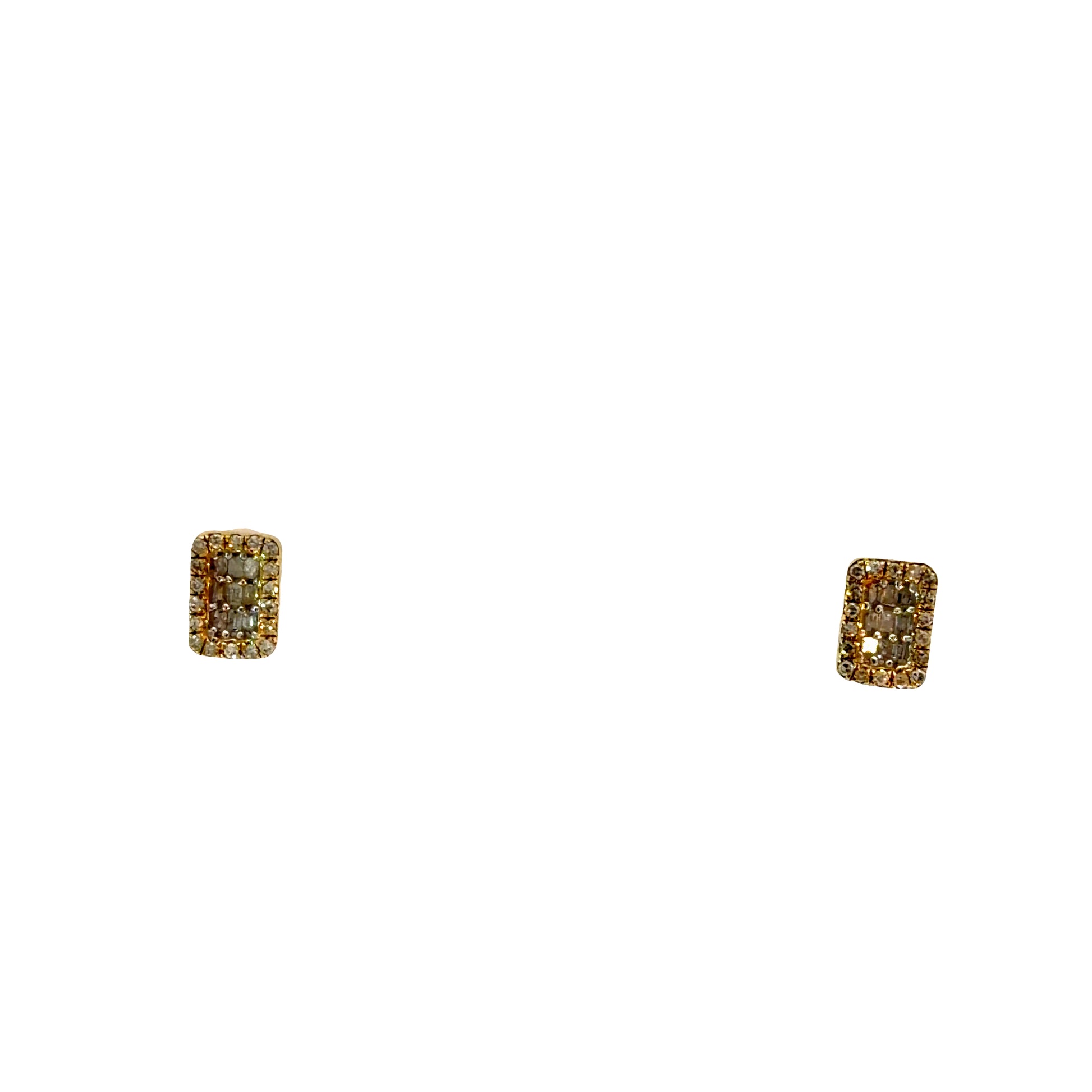 10k Gold Natural Diamond Stud Earrings