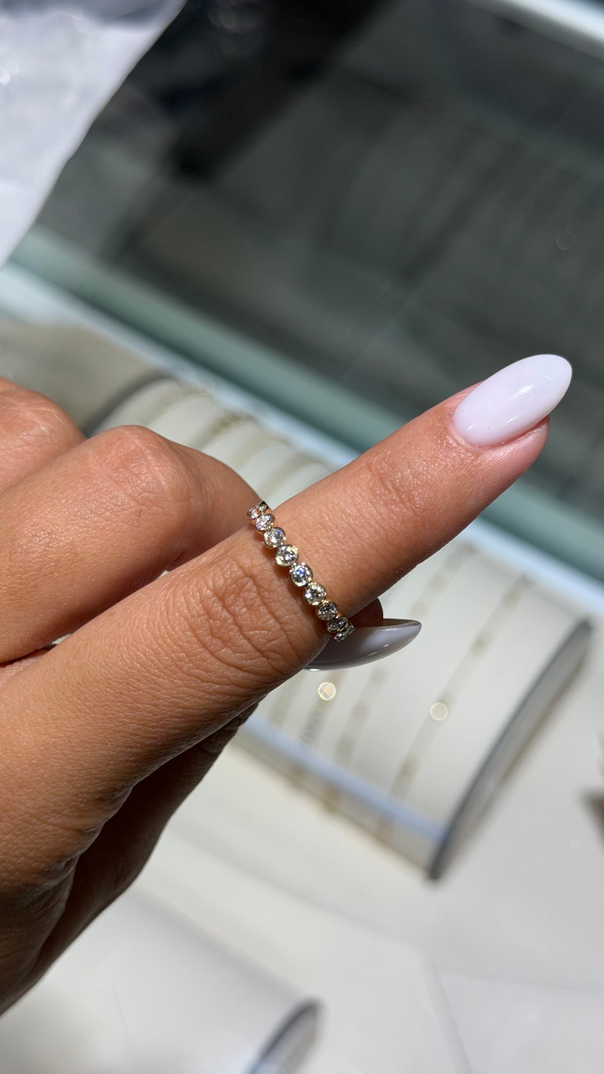 0.50ct Natural Diamond Bezel Station Band