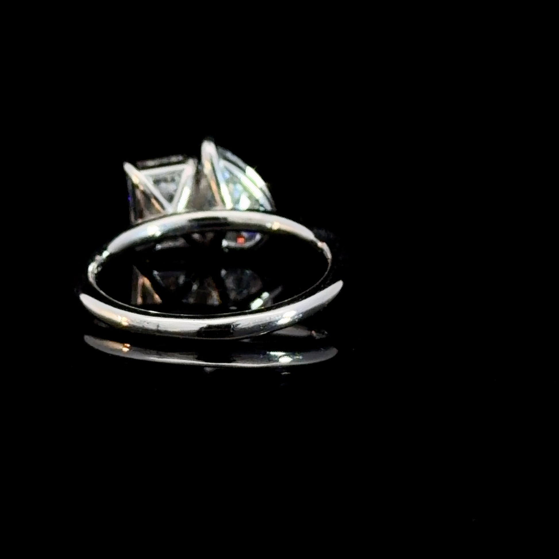 2.09 Ctw Toi Et Moi Pear & Emerald Lab Diamond Engagement Ring