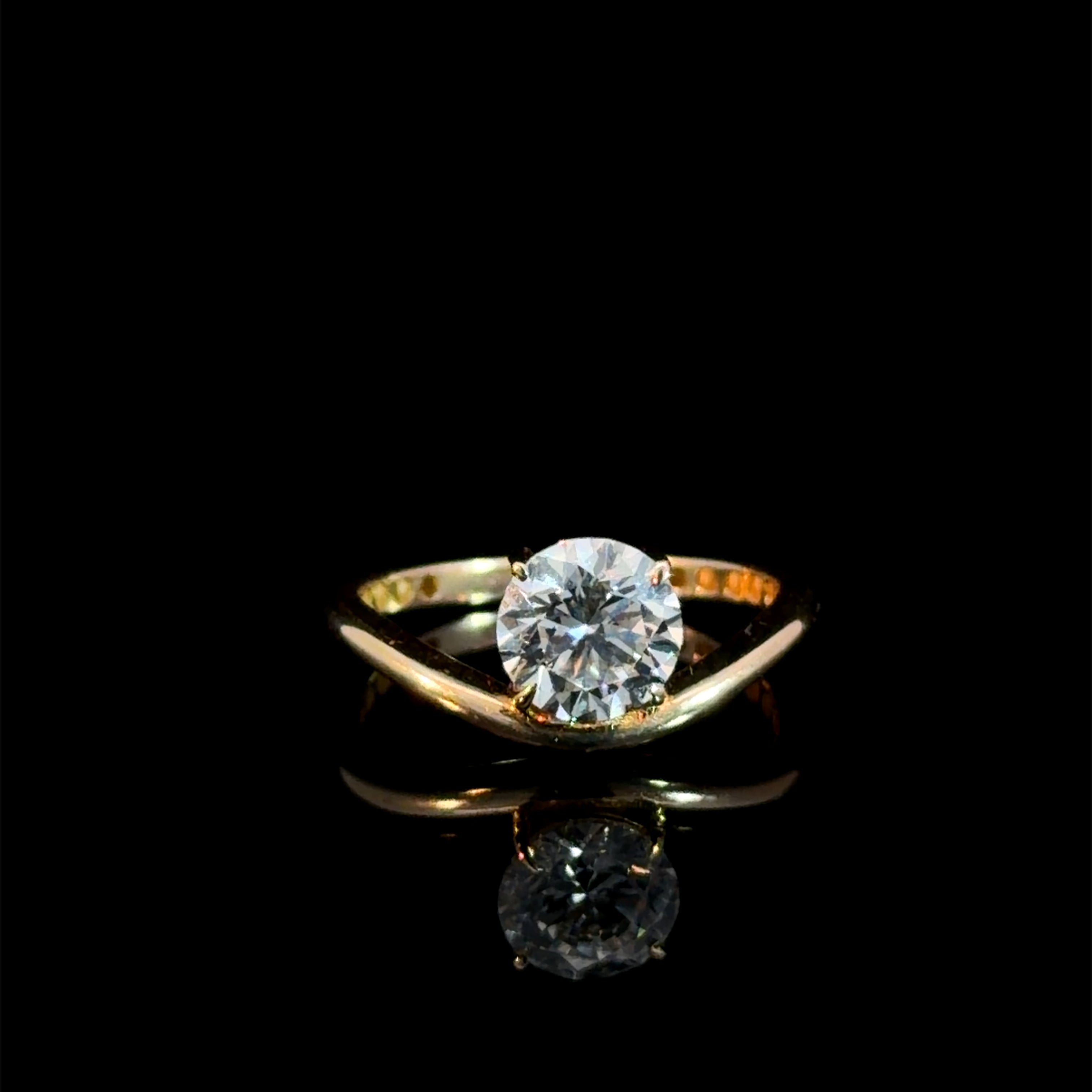 1.10CT Round Lab Diamond in 14k Gold