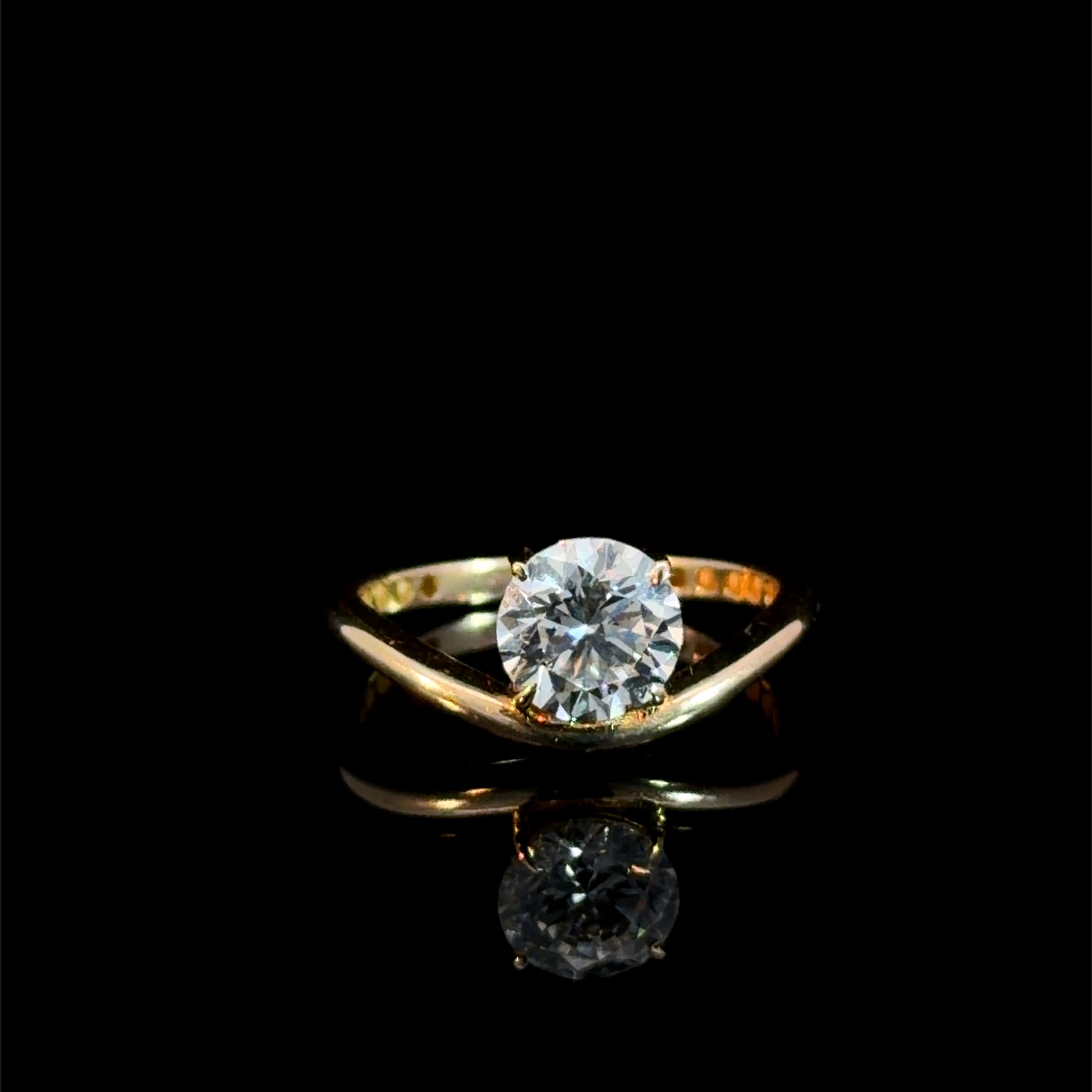 1.10CT Round Lab Diamond in 14k Gold