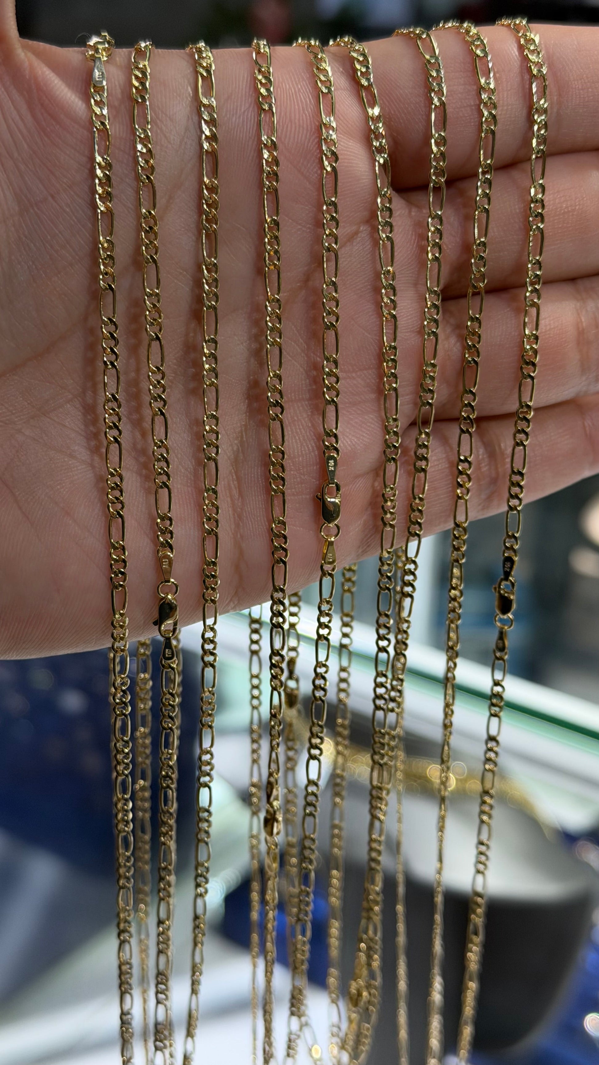 10k Gold Figaro Chain