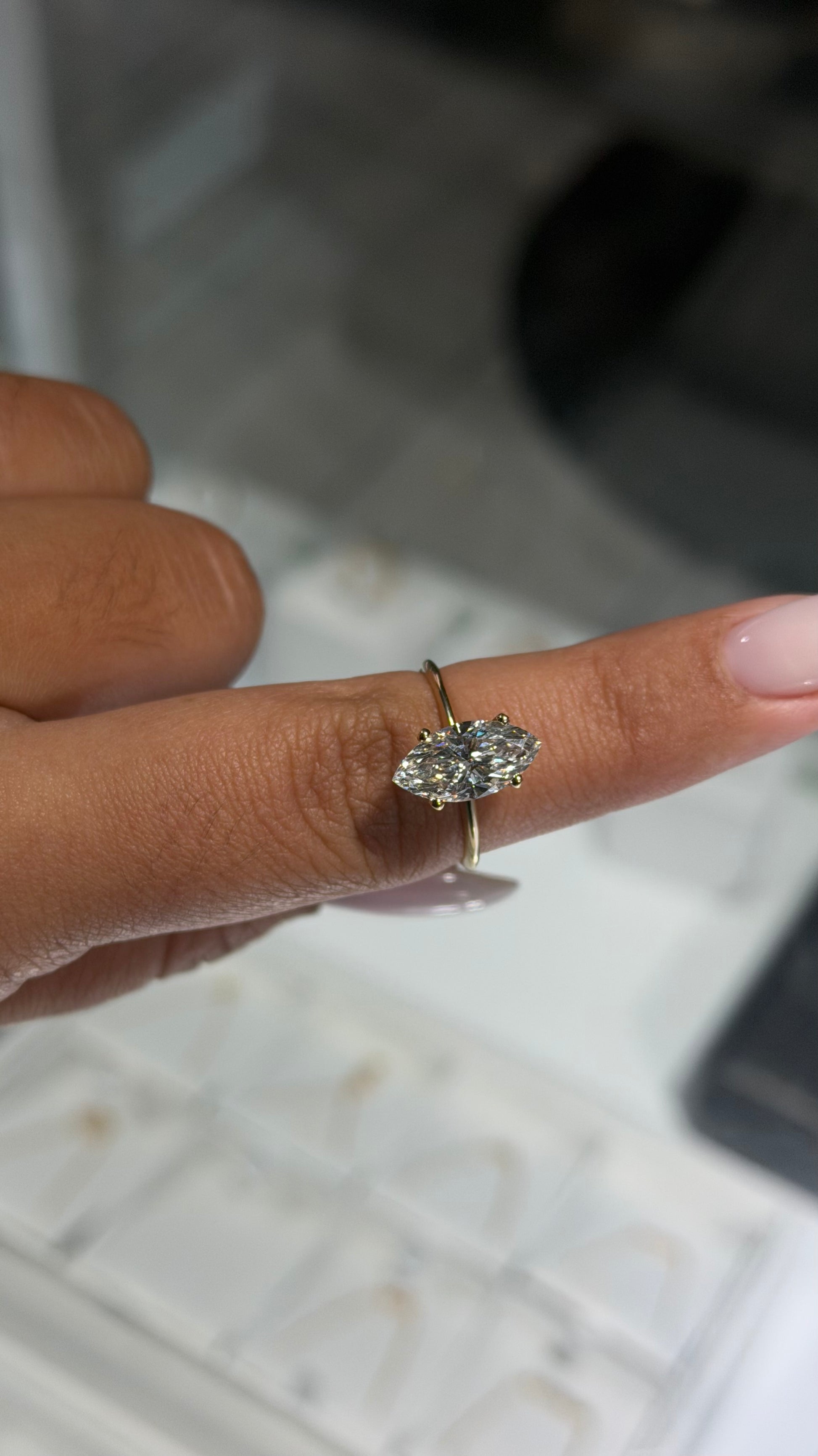 2.07CT Marquise Lab-Grown Diamond Solitaire Ring – IGI Certified