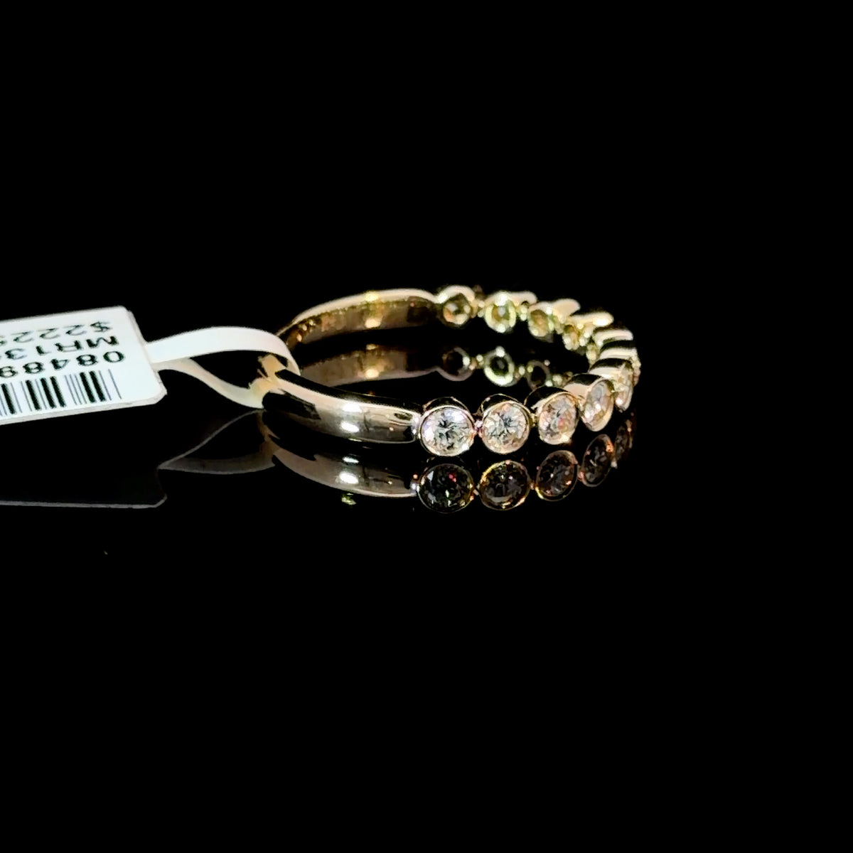 0.50ct Natural Diamond Bezel Station Band