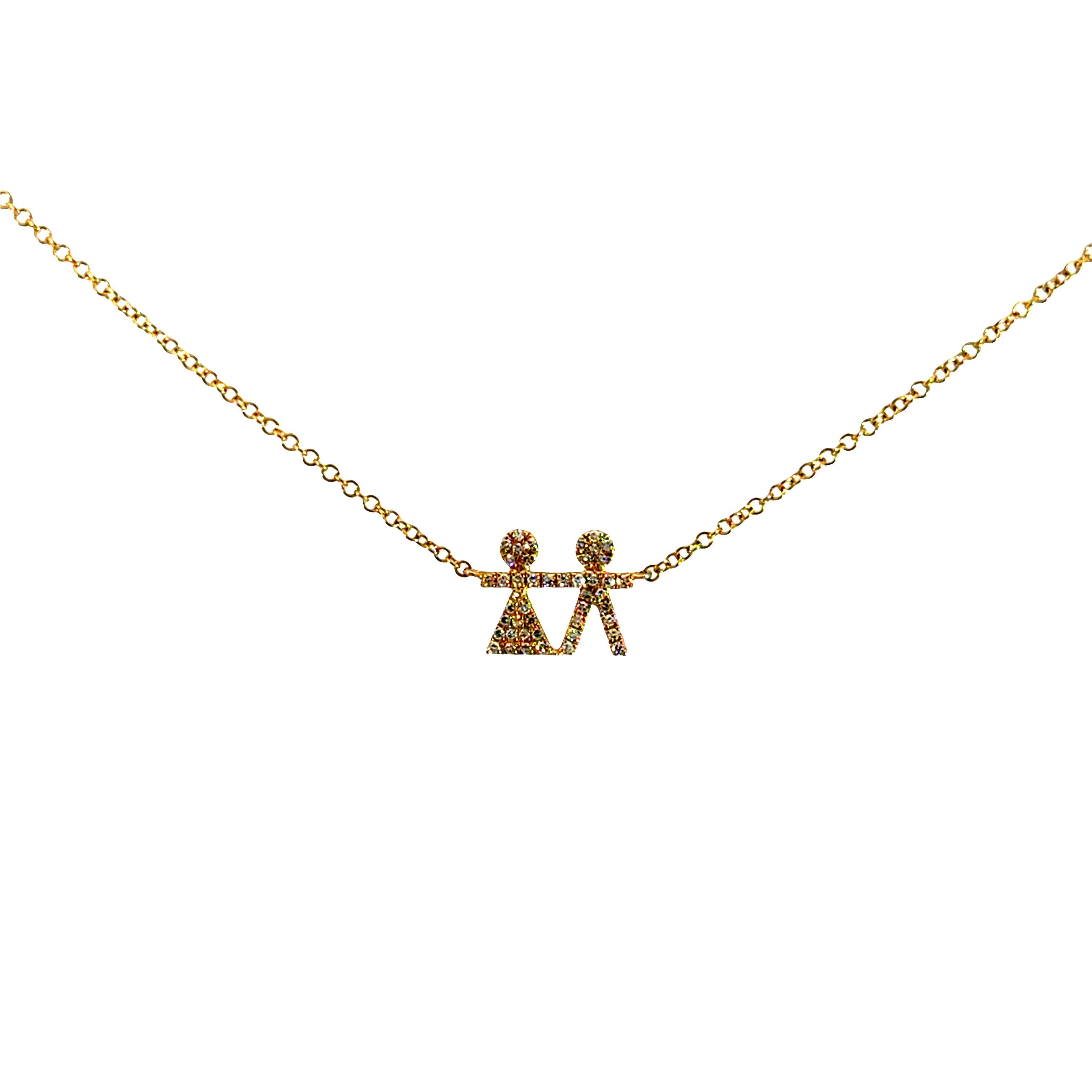 Diamond Kids Necklace - 14k Gold