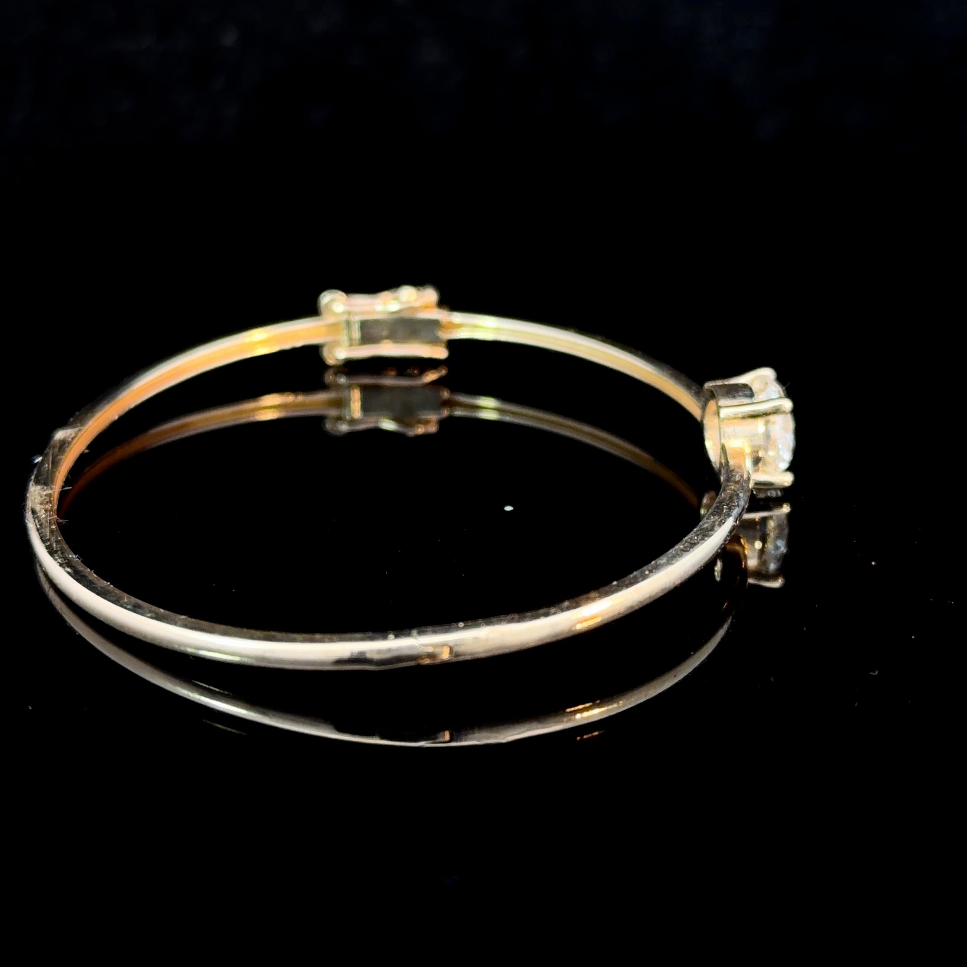 1.60ct Round-Cut Lab Diamond Bangle in 14k Gold