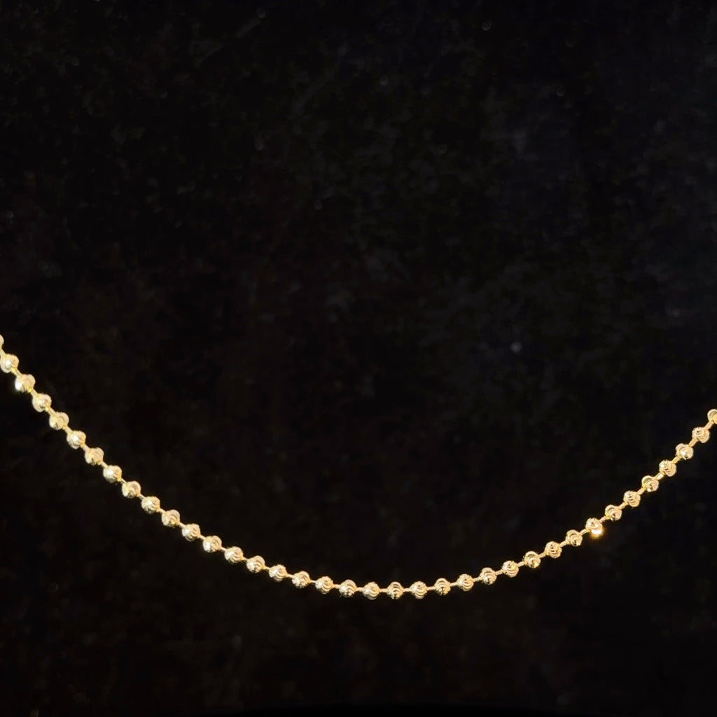 2mm Mooncut Chain - 14k Solid Gold