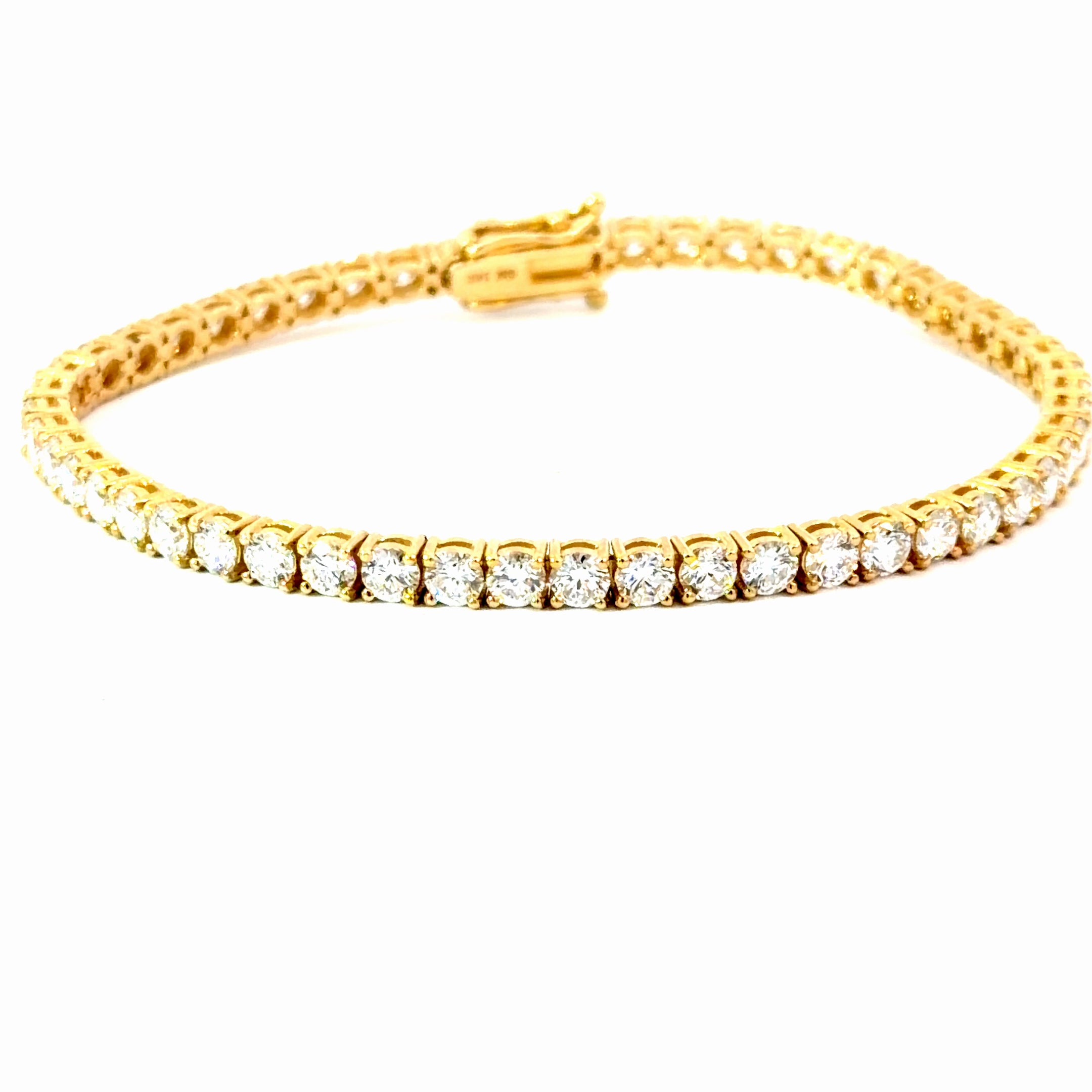 7CT Lab Diamond Tennis Bracelet – 14K Yellow Gold