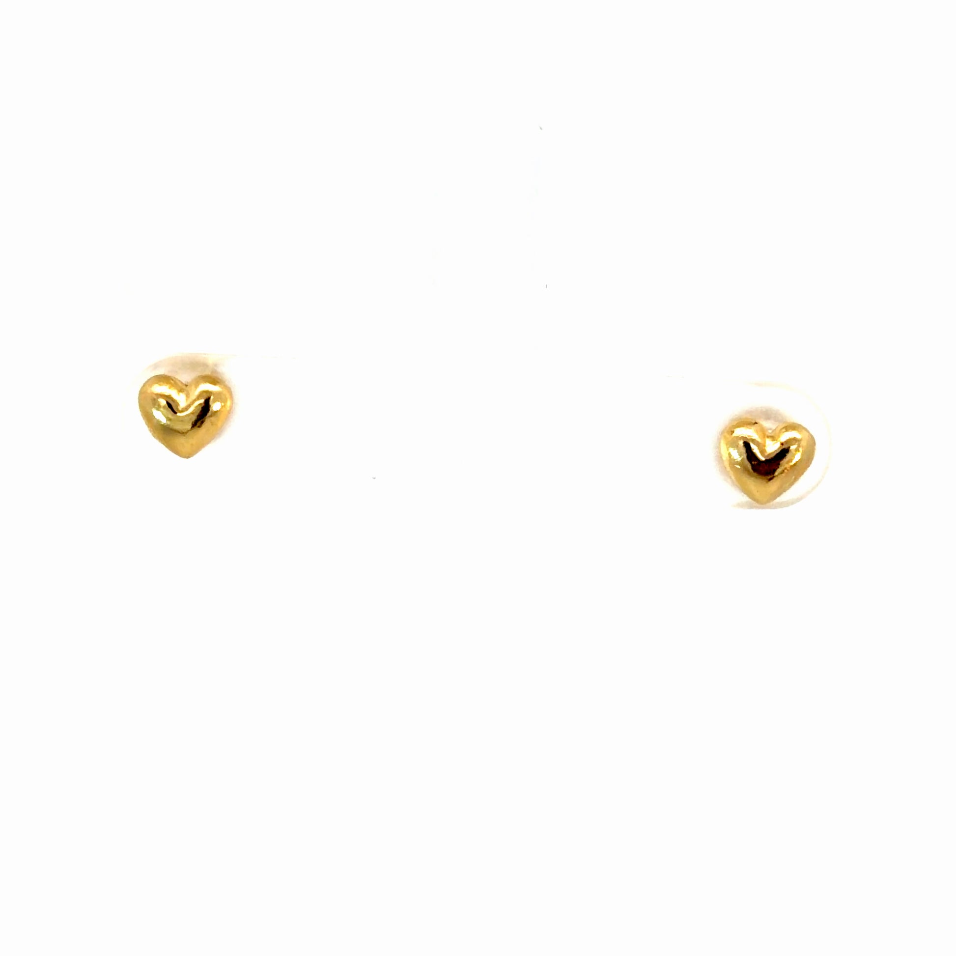 14K Solid Gold Mini Heart Studs