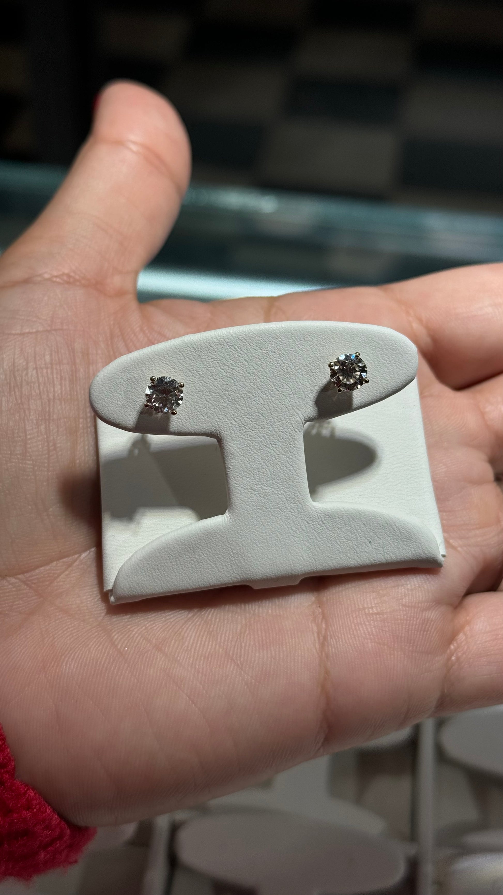 1.45CTW Round Lab Diamond Studs