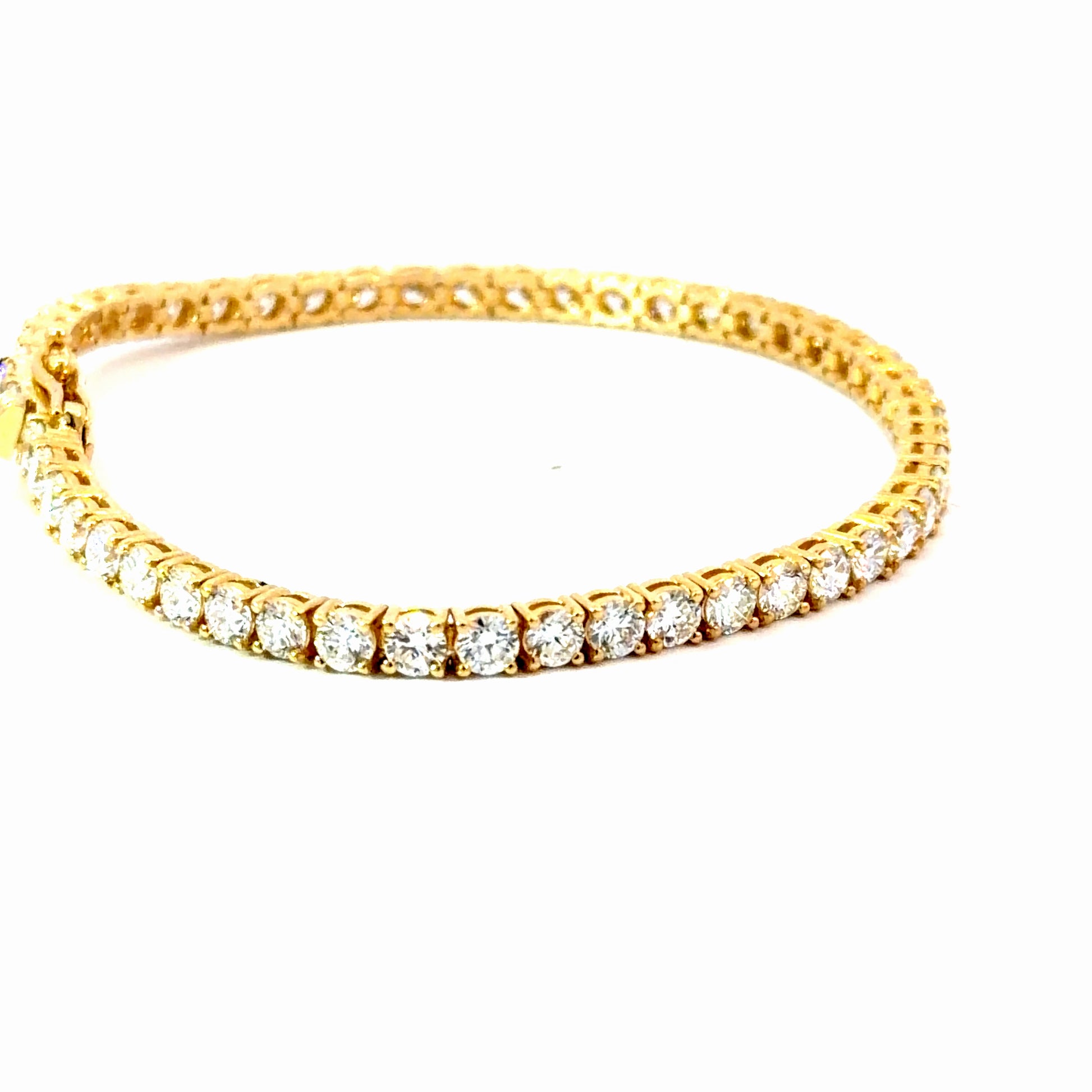7CT Lab Diamond Tennis Bracelet – 14K Yellow Gold
