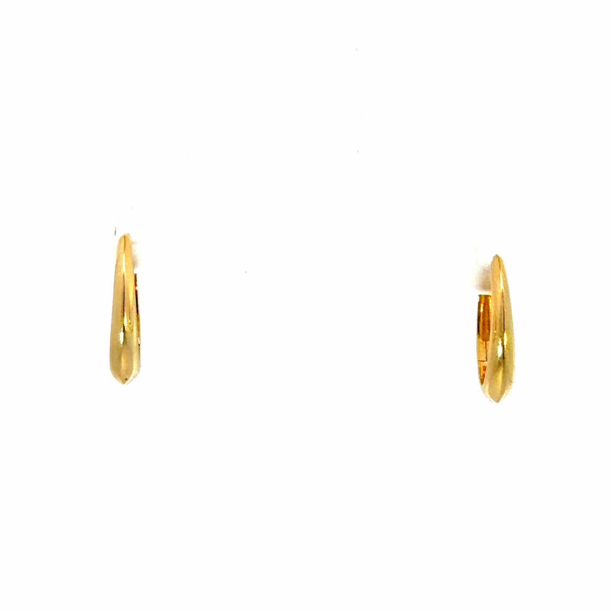 Petite Oval Link Hoop Earrings – 10K Gold