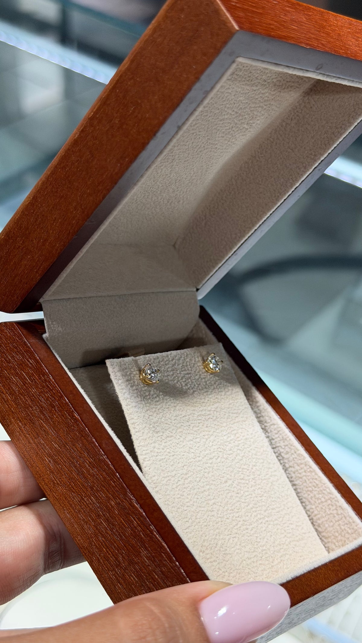 1ct Round Lab Diamond Studs