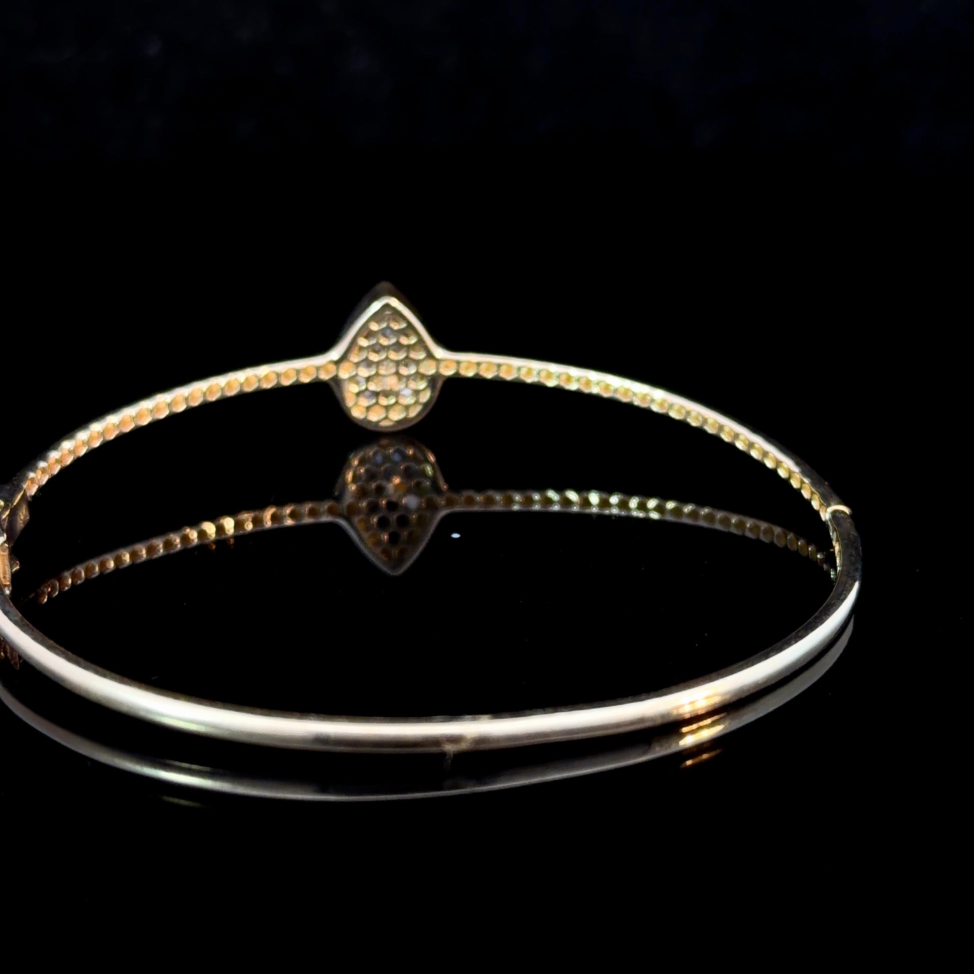 1.50ct Pear-Shape Lab Diamond Bangle in 14k Gold