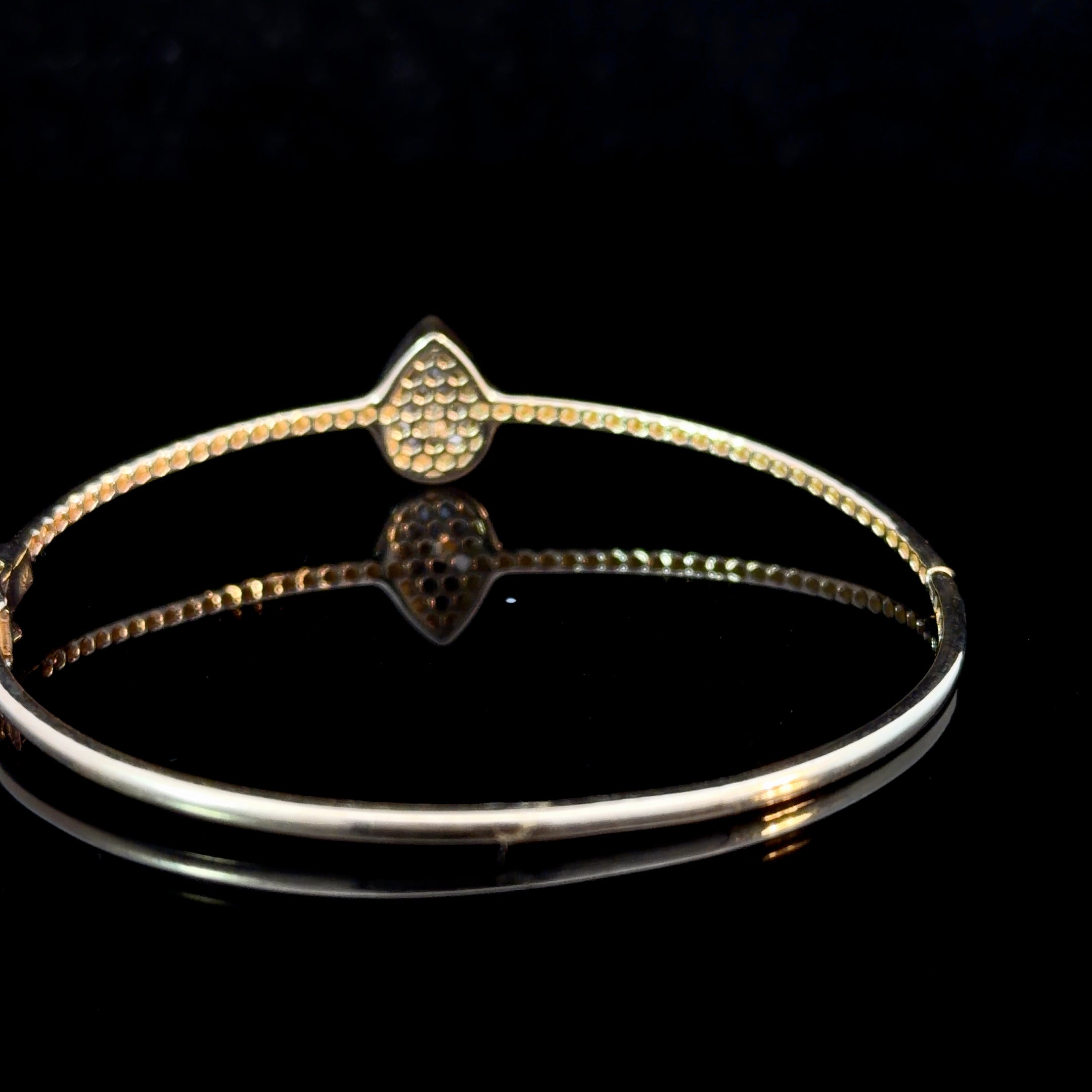 1.50ct Pear-Shape Lab Diamond Bangle in 14k Gold
