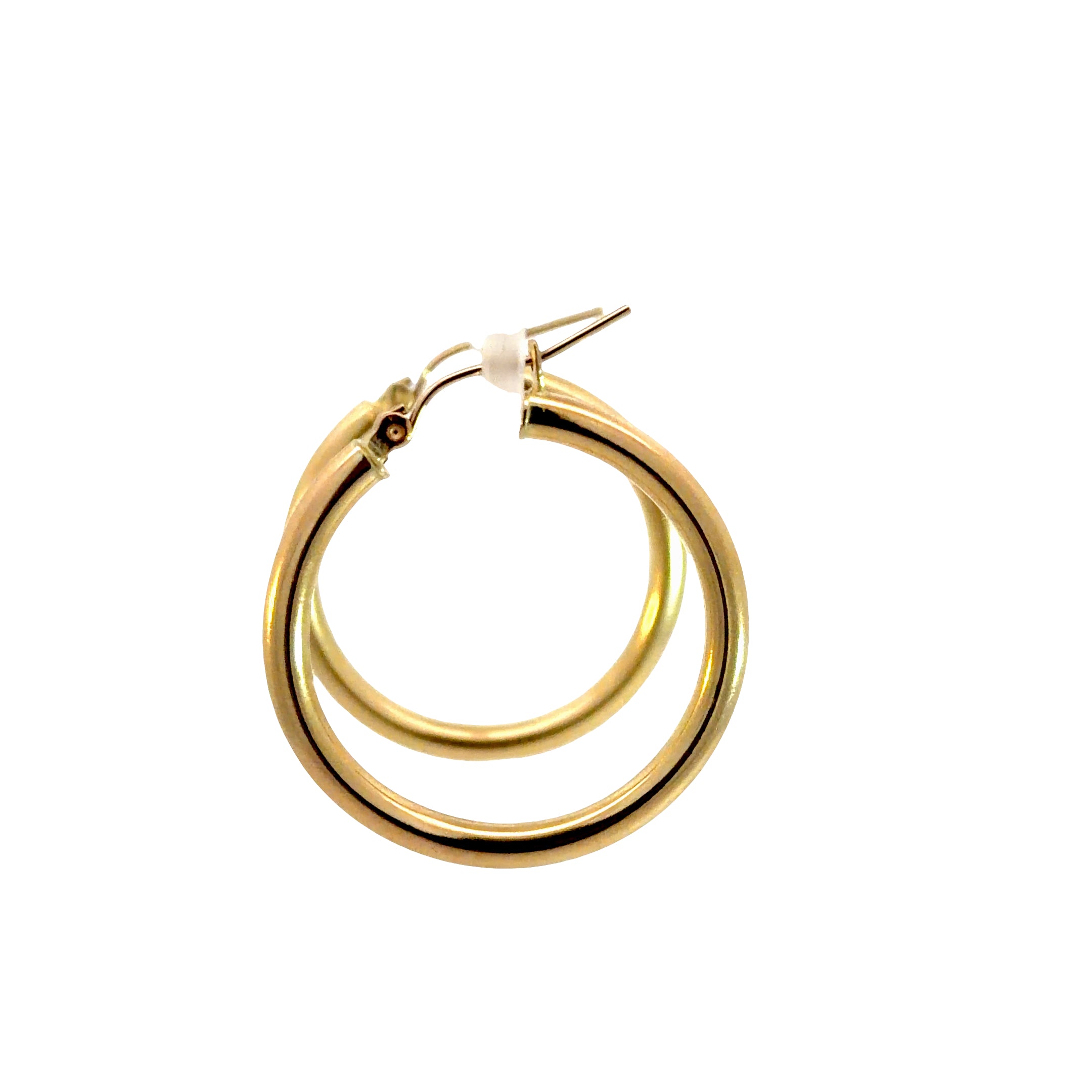 3mm Gold Hoop Earrings in 10k Yellow Gold