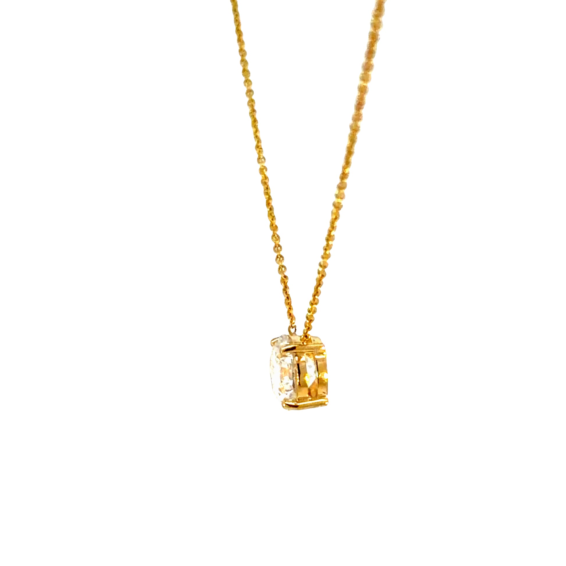 1.50CT Diamond Solitaire Necklace in 14k White Gold