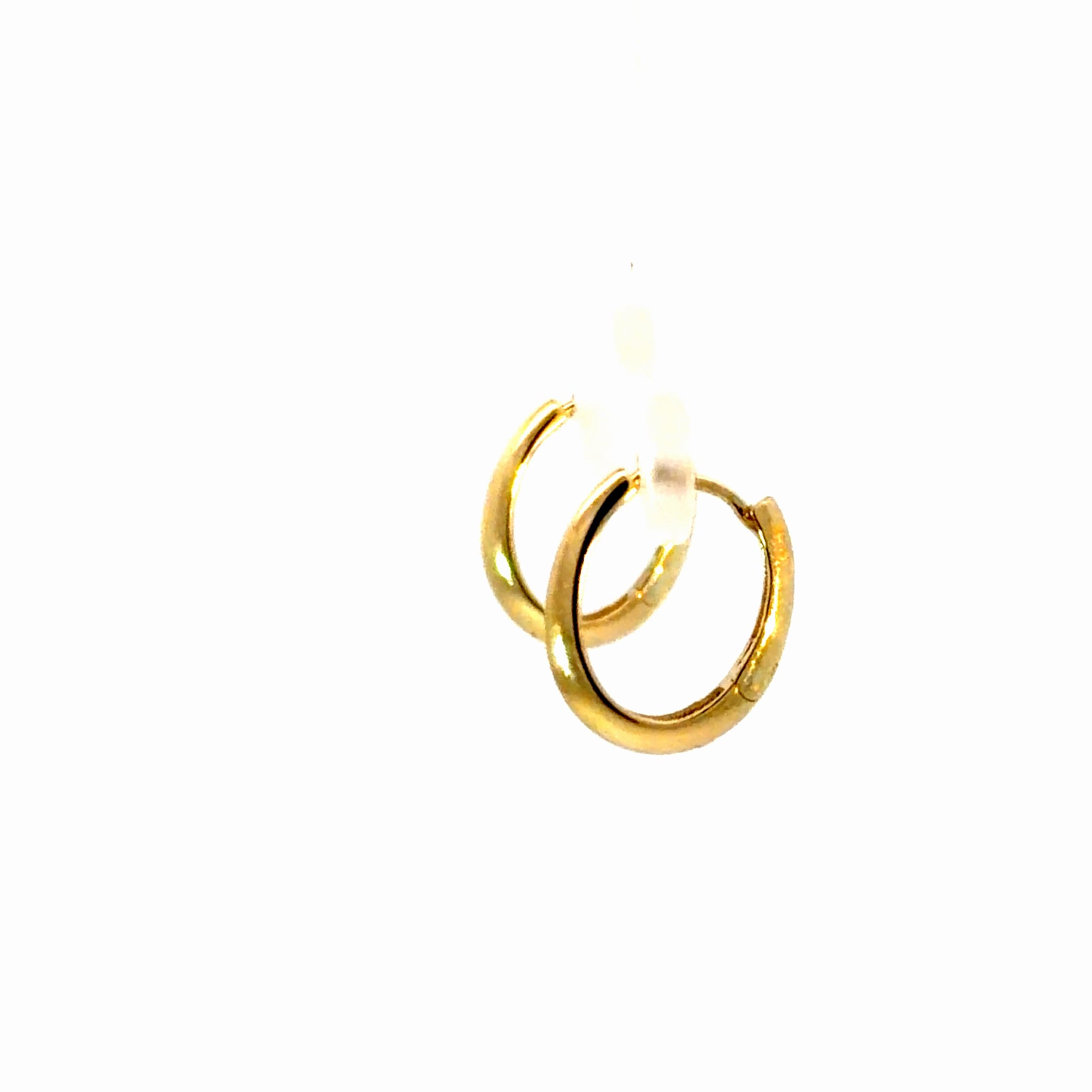 Petite Oval Link Hoop Earrings – 10K Gold