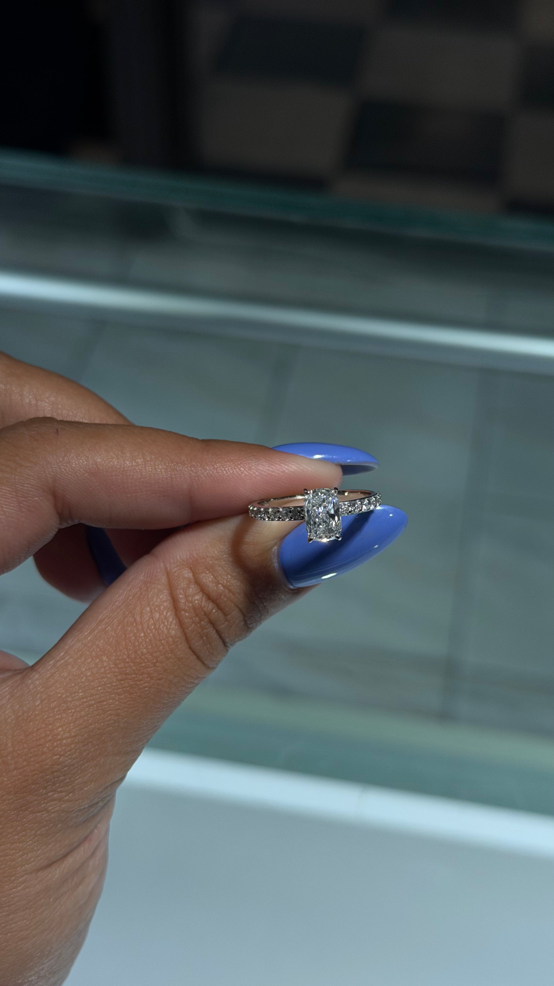 Eternal Radiance Elongated Cushion Ring – 1.48CT