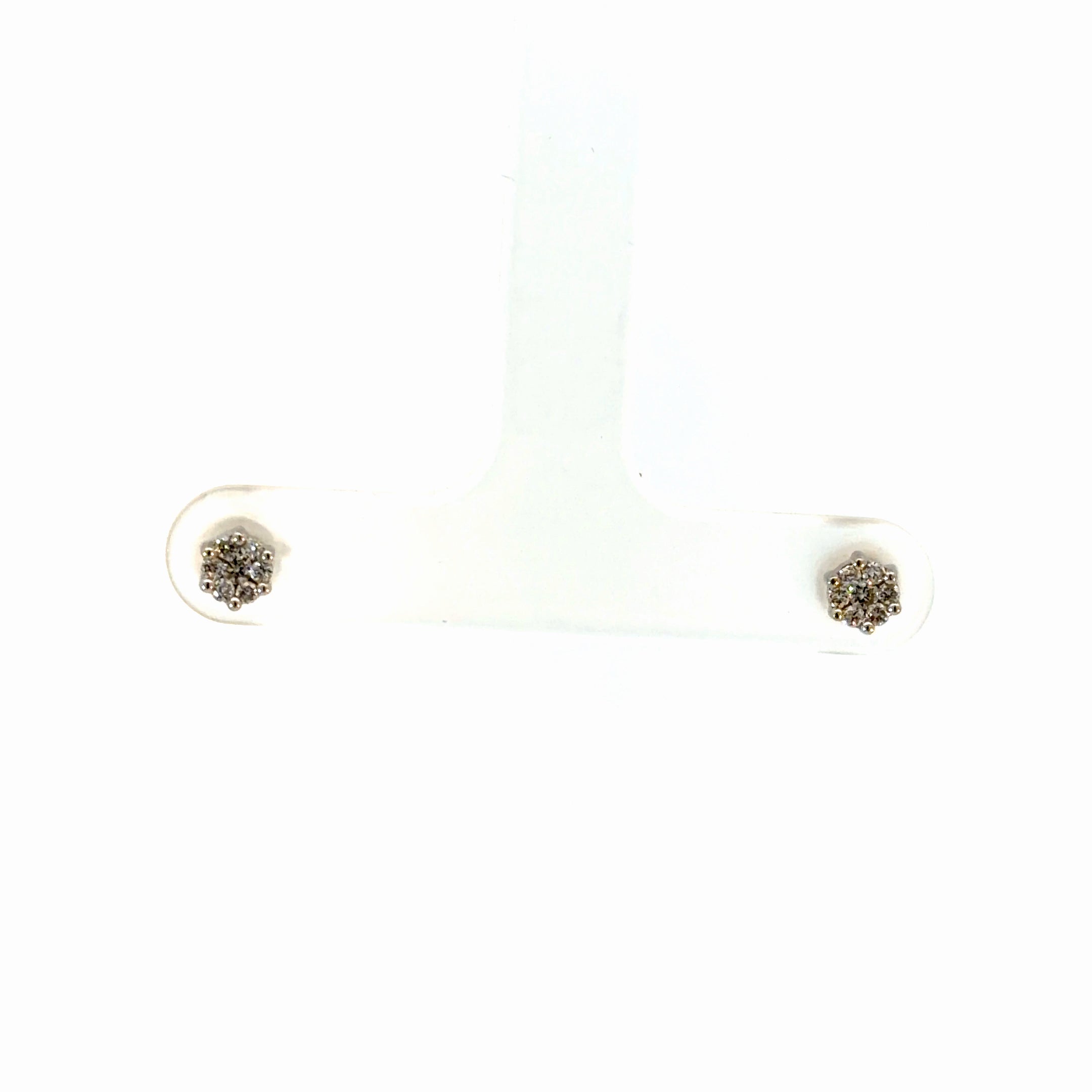 10K Gold Natural Diamond Stud Earrings