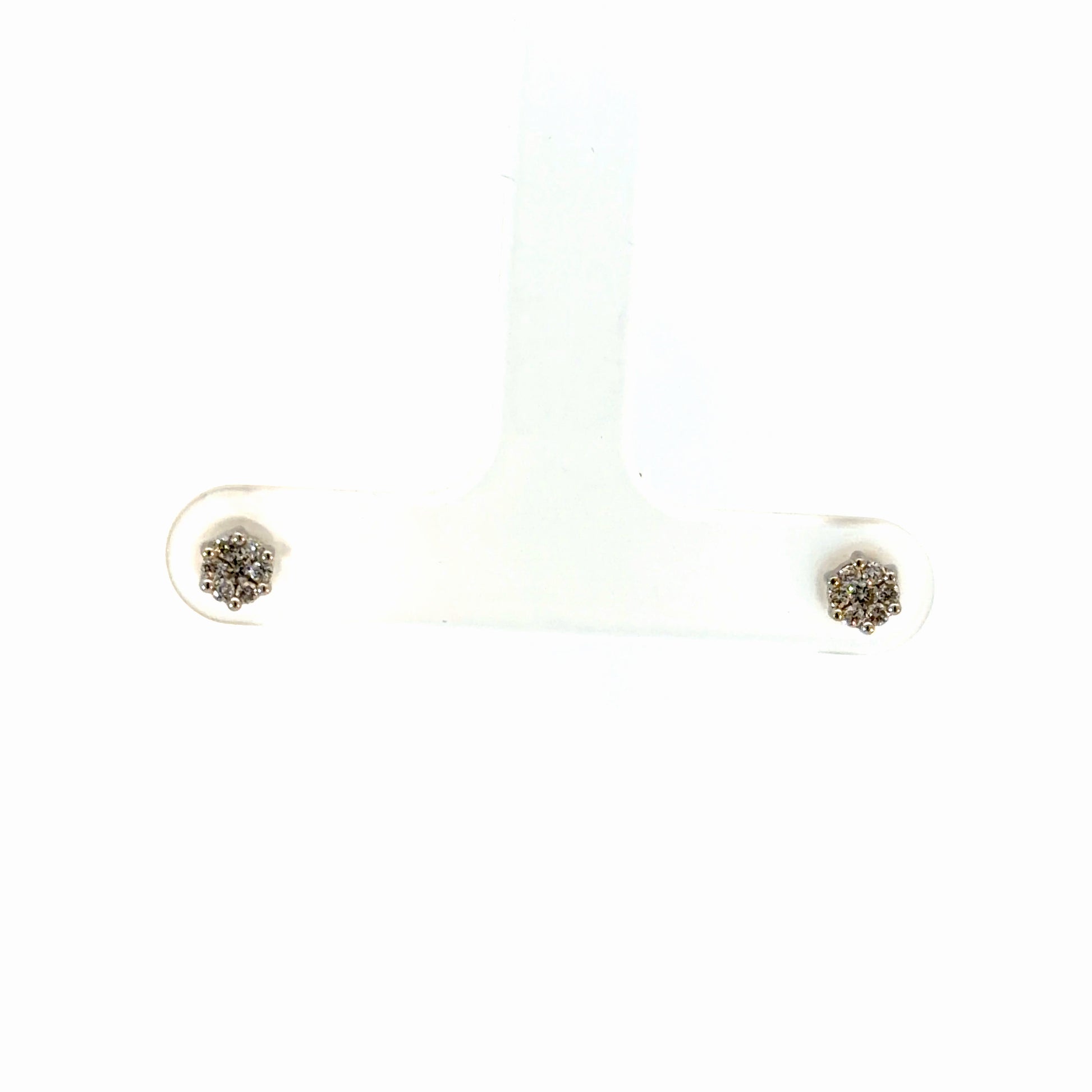 10K Gold Natural Diamond Stud Earrings