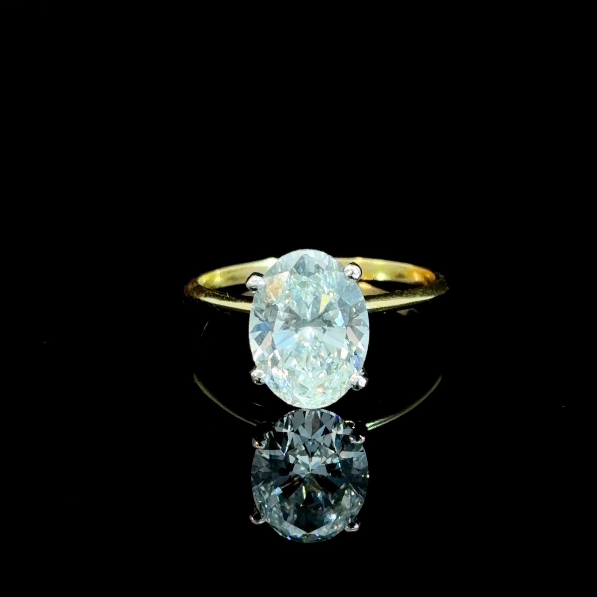 3.08ct Oval Lab Diamond Engagement Ring – IGI Certified