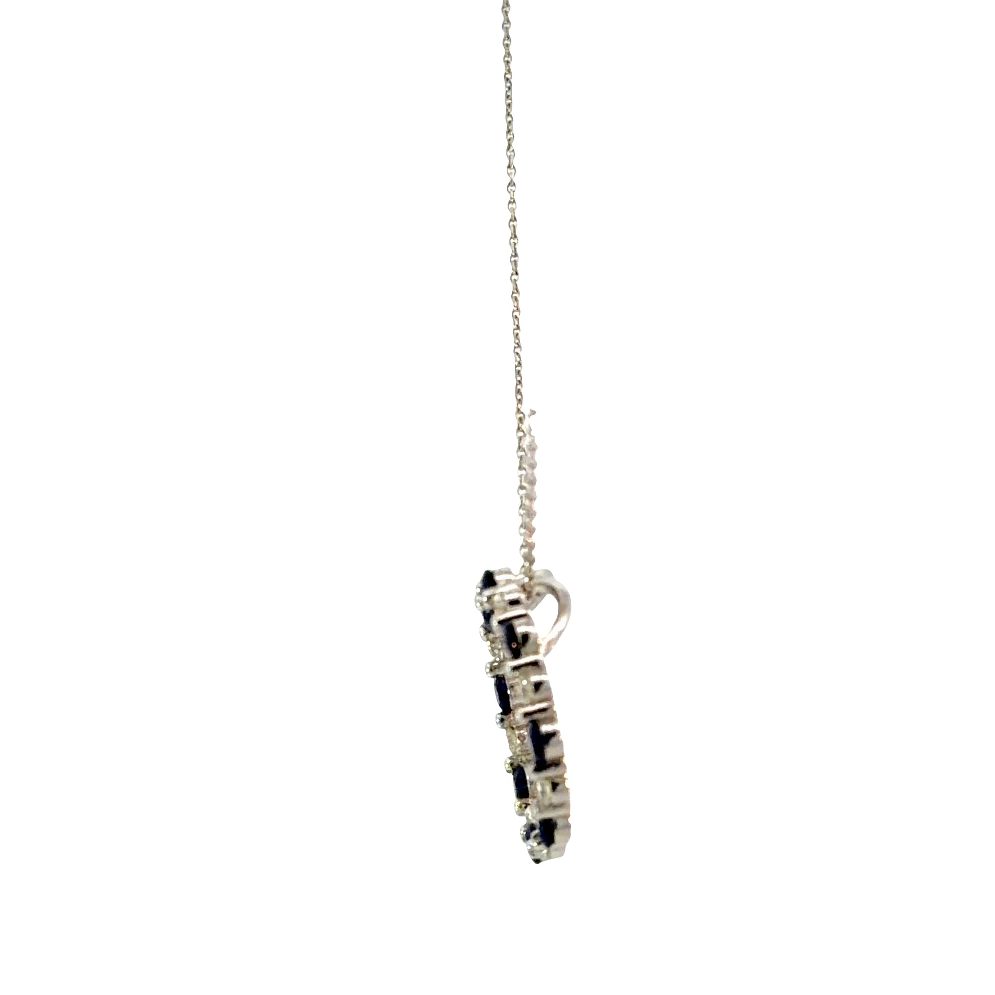 Eternal Natural Sapphire & Diamond Circle Necklace