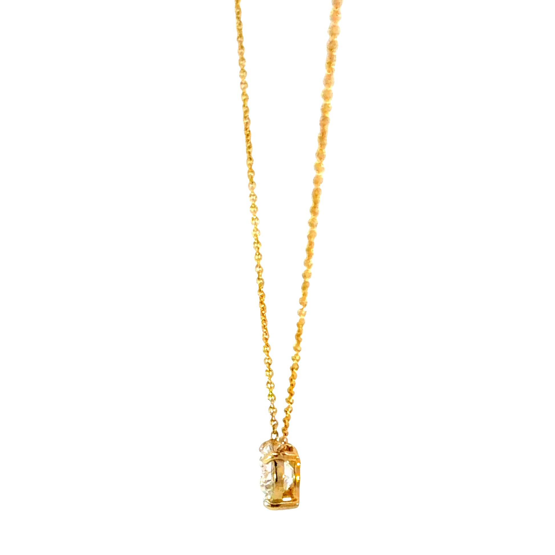 1CT Diamond Solitaire Necklace in 14k White Gold