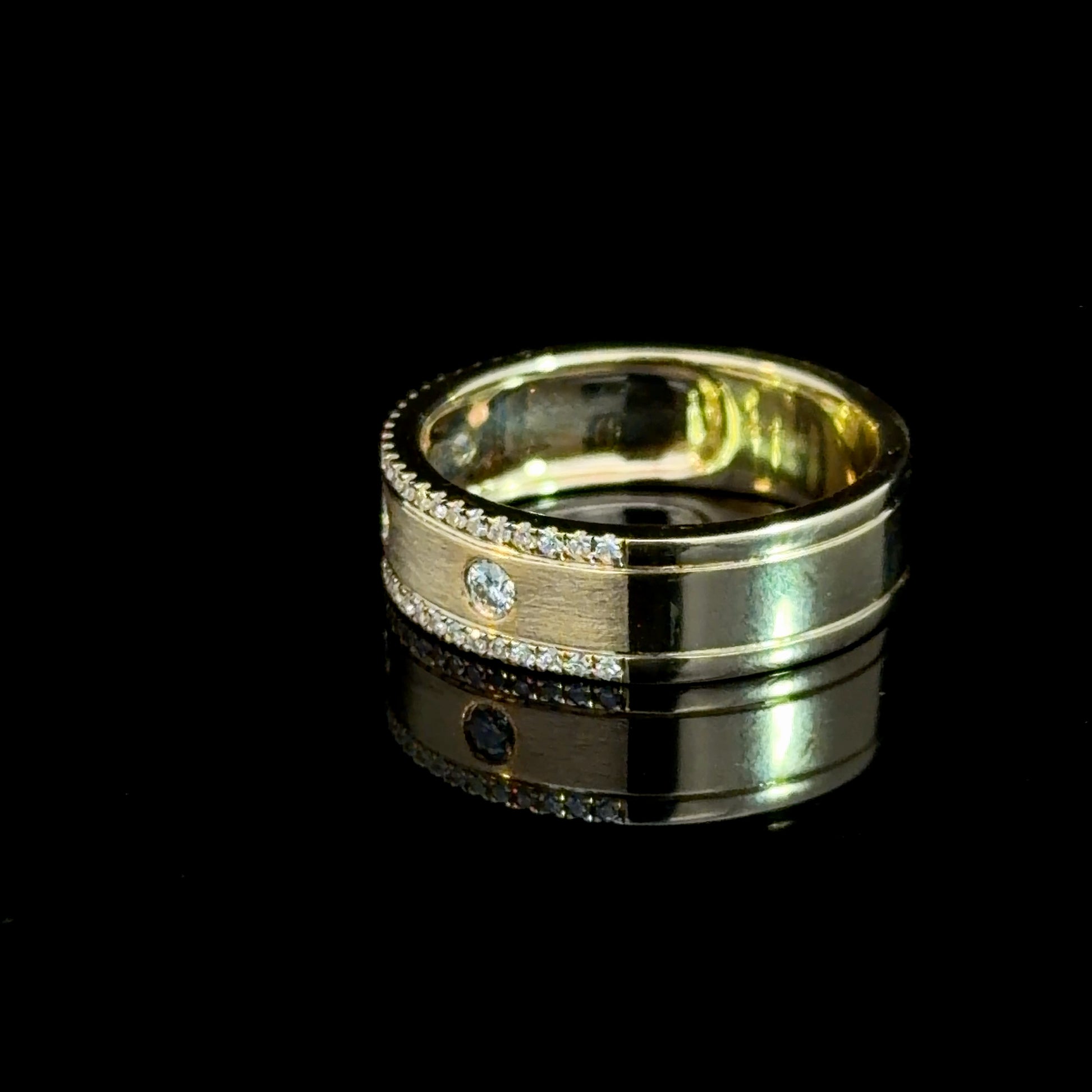 14K Gold Diamond Eternity Band Ring – Satin Finish | Natural Diamonds
