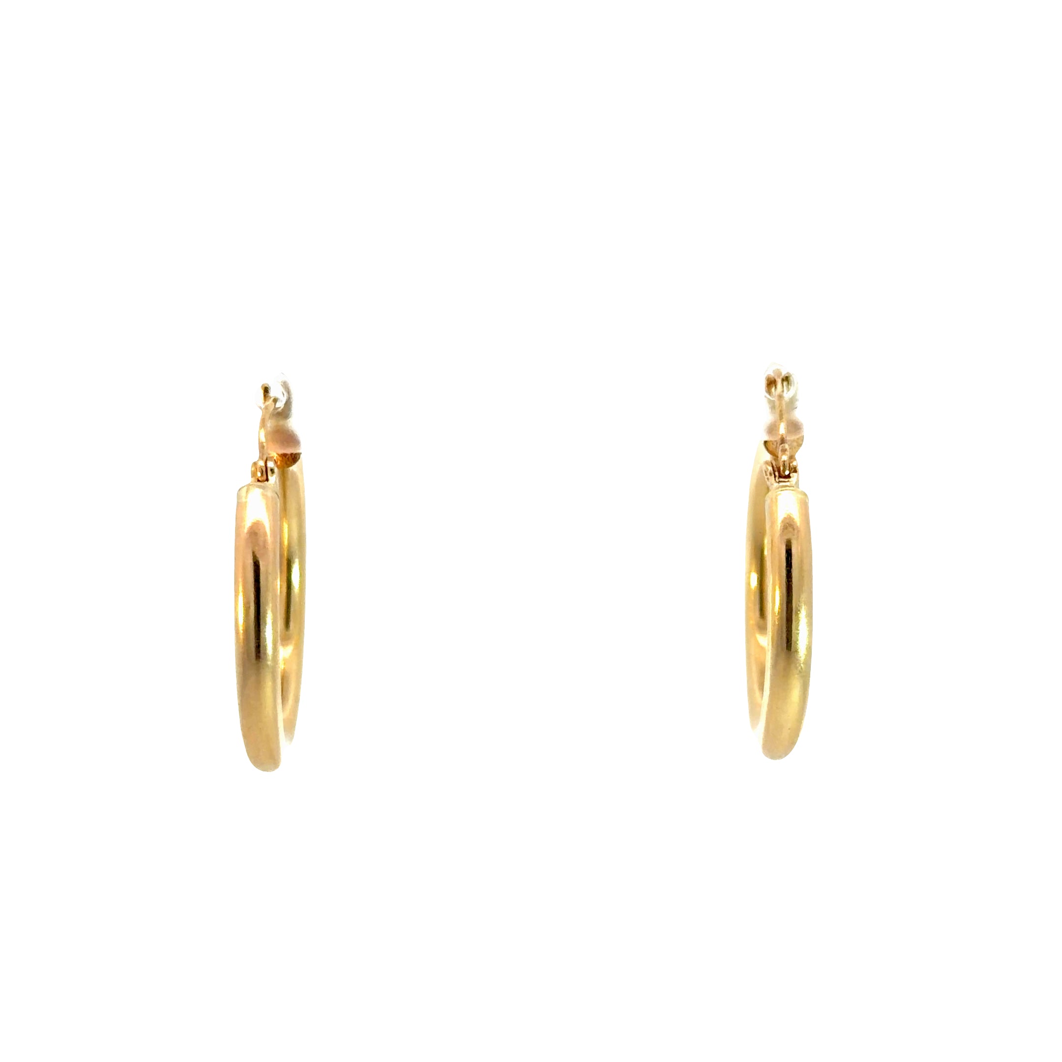 3mm Gold Hoop Earrings in 10k Yellow Gold