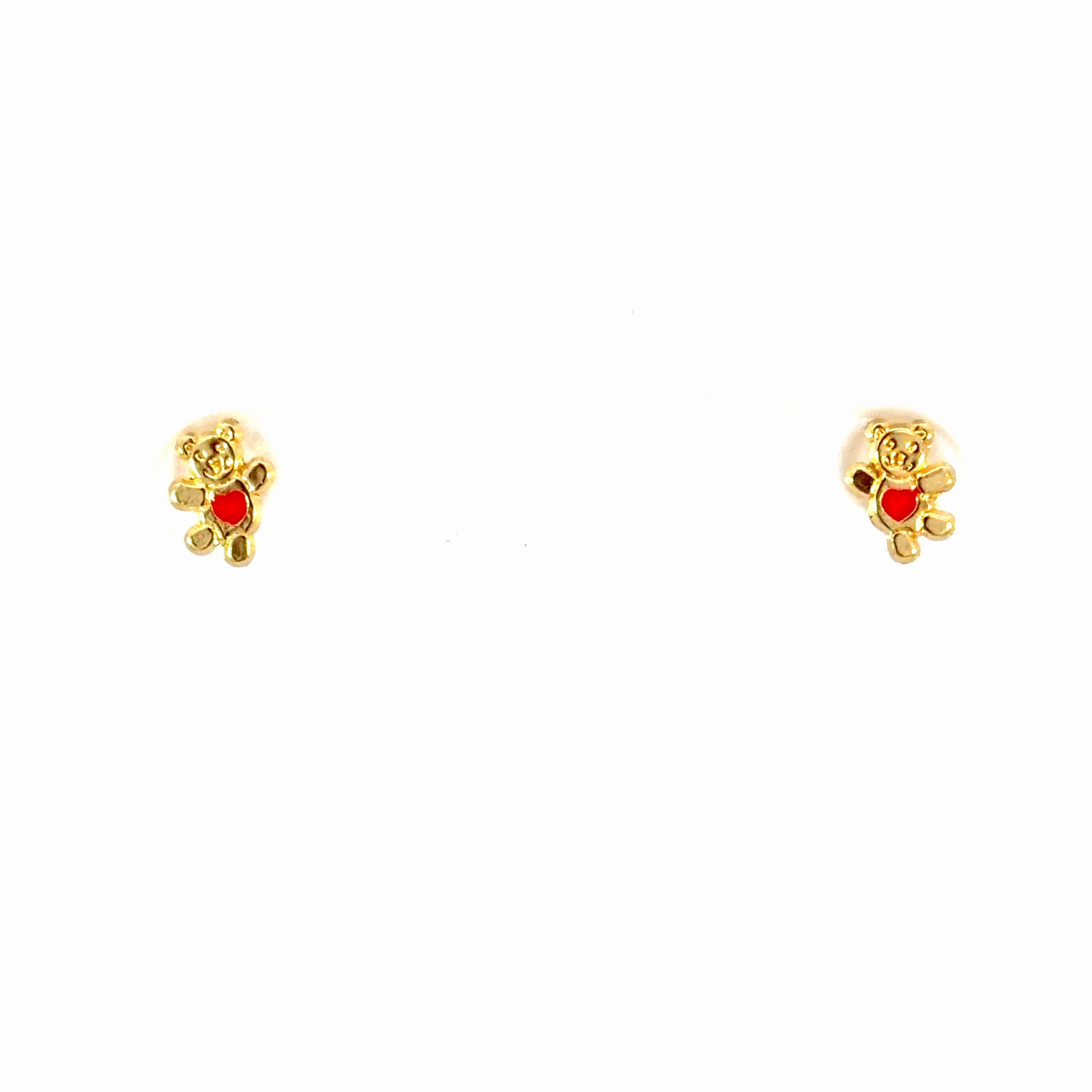 14K Gold Teddy Bear Studs