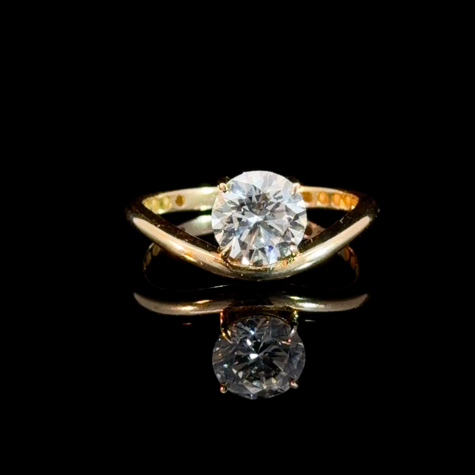 1.10CT Round Lab Diamond in 14k Gold