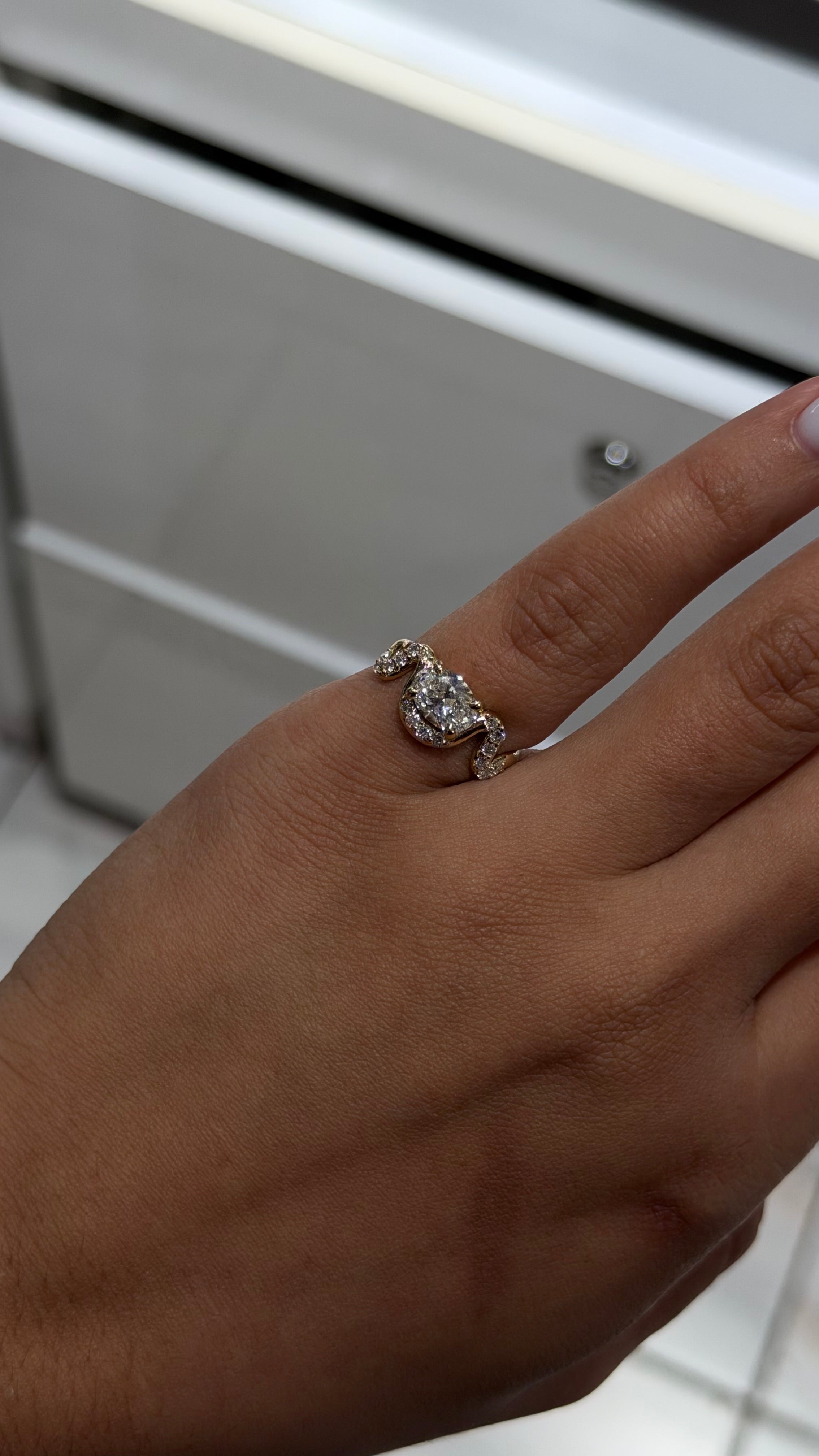 2.20ct Lab Diamond Halo Ring