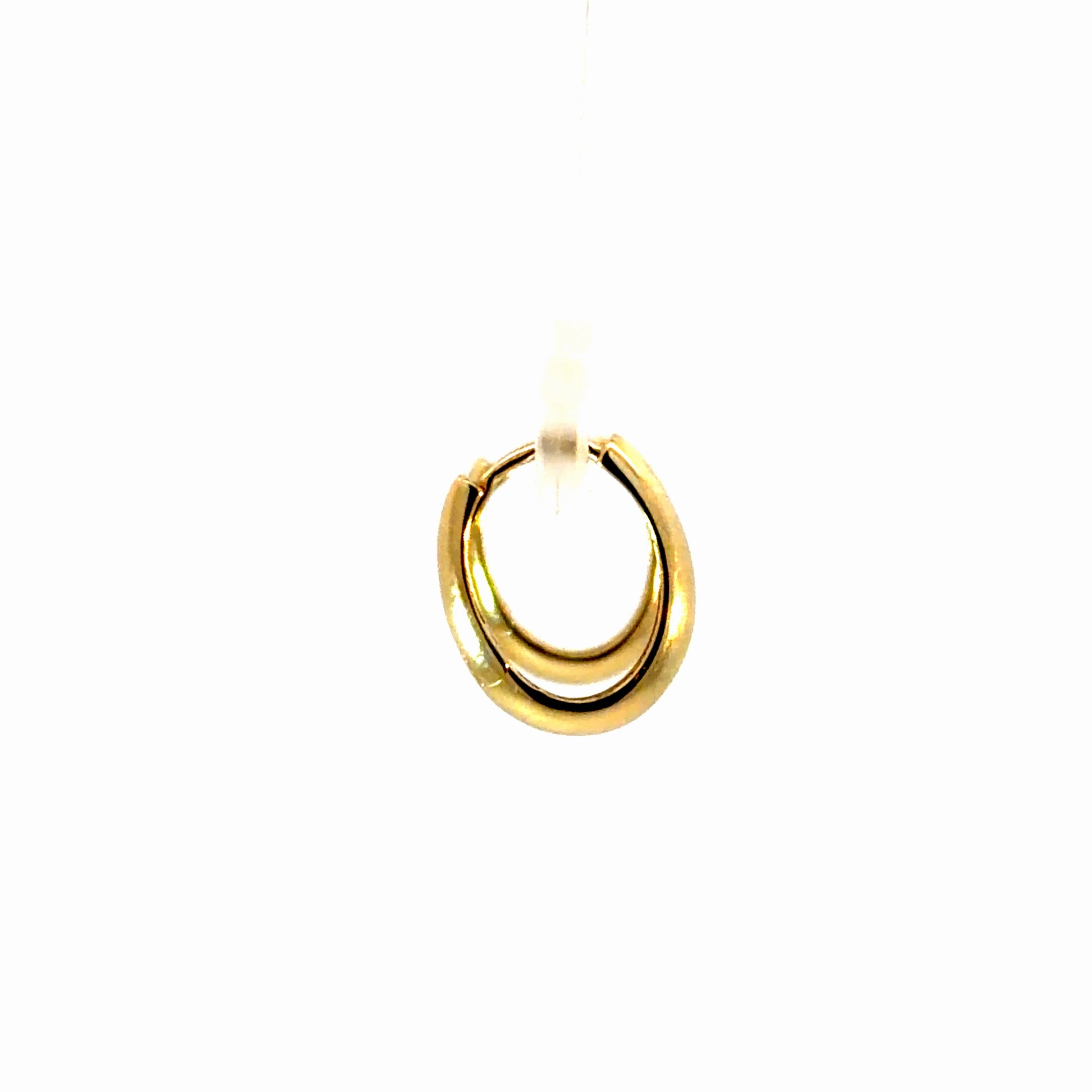 Petite Oval Link Hoop Earrings – 10K Gold