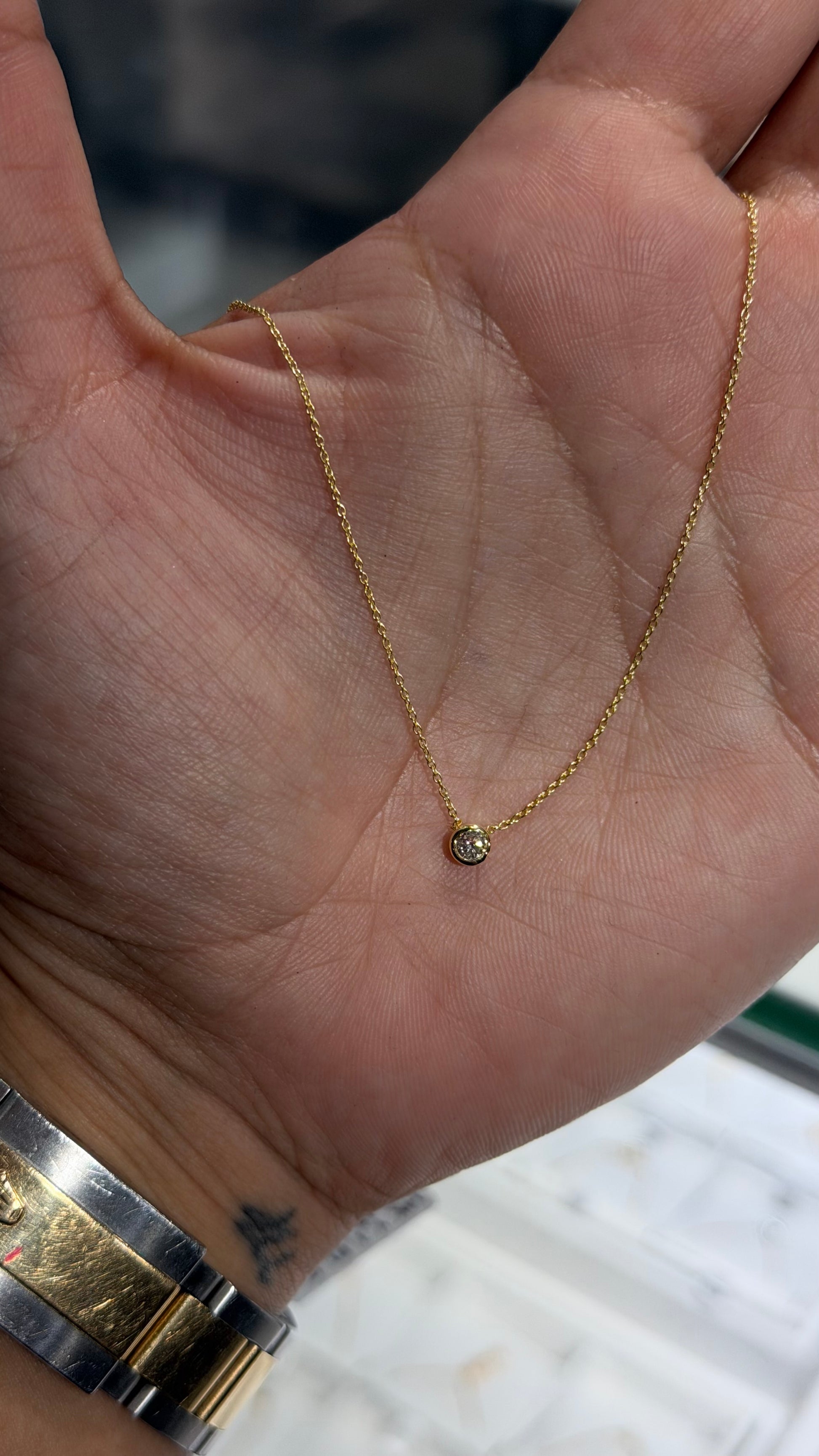 Rayo de Luz Diamond Necklace – 0.15ct Natural Diamond