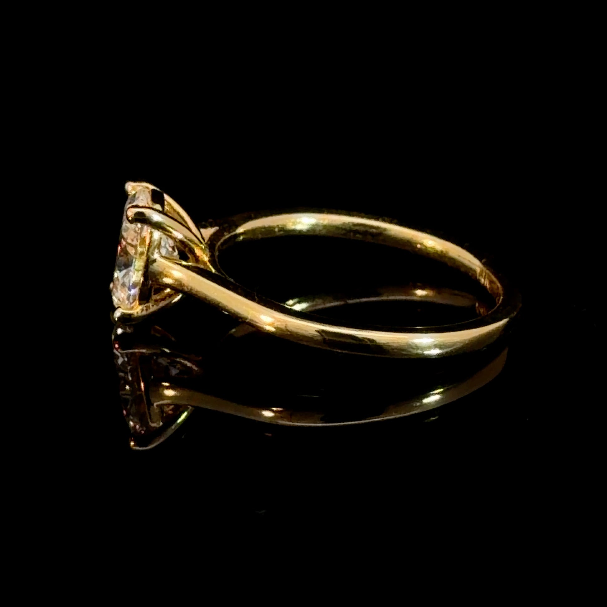 1.08ct Oval Cut Lab Diamond Solitaire Ring