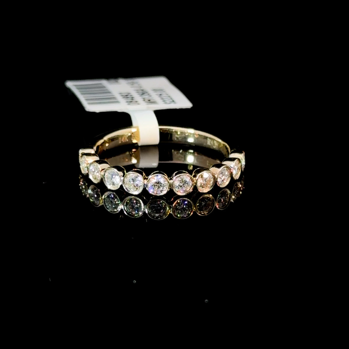 0.50ct Natural Diamond Bezel Station Band