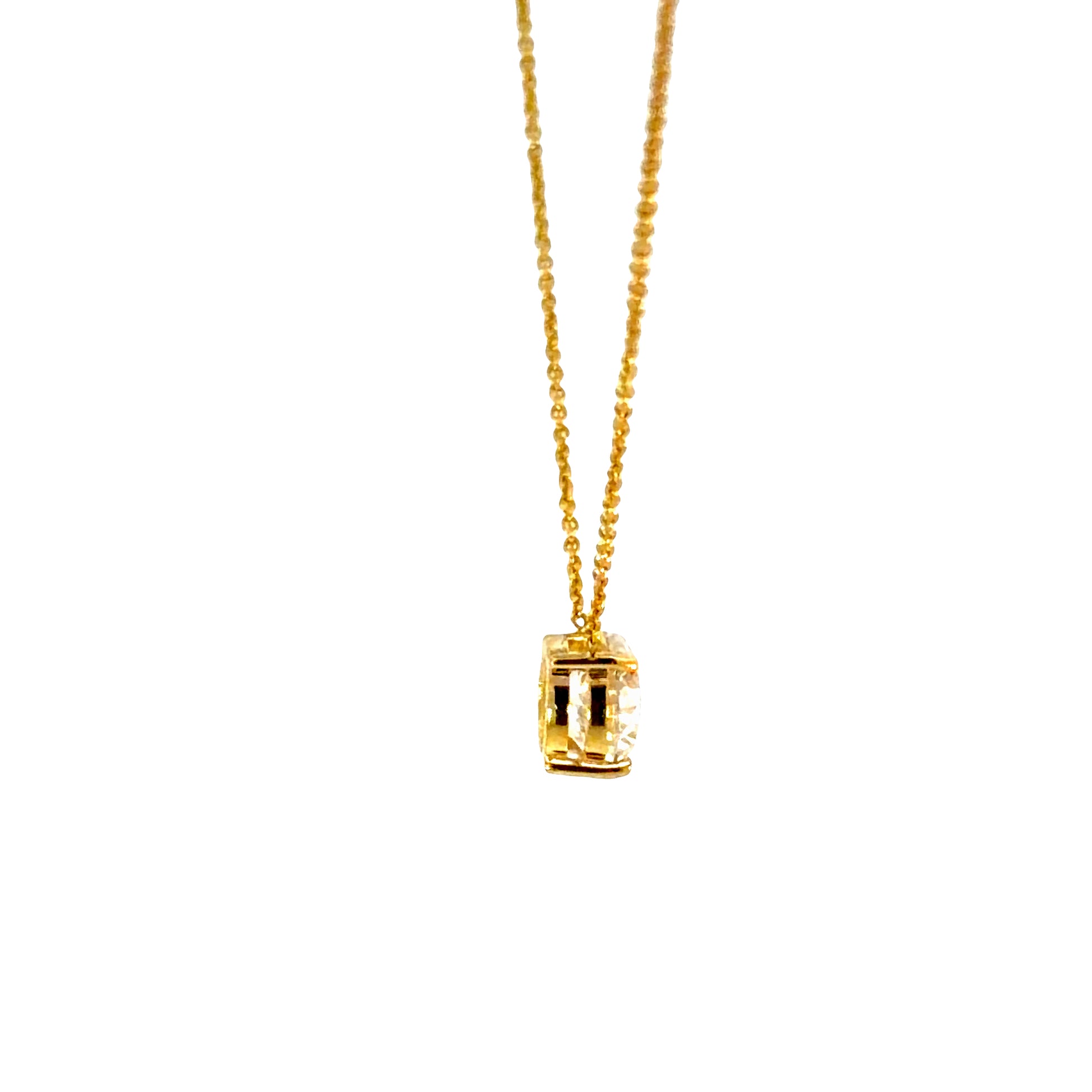 1.50CT Diamond Solitaire Necklace in 14k White Gold
