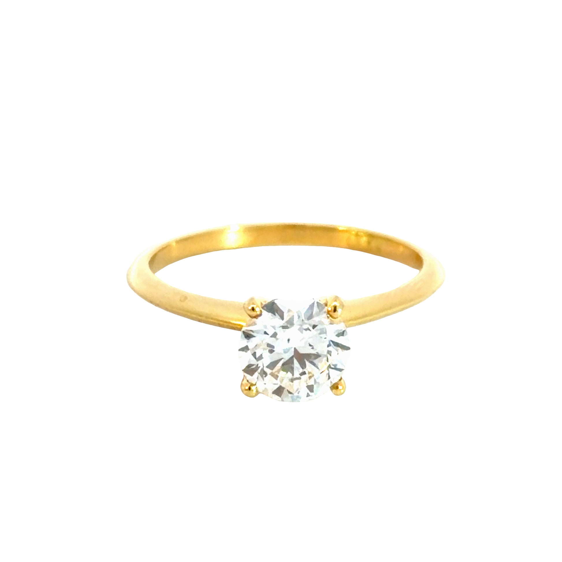 1ct Round Lab Diamond Engagement Ring