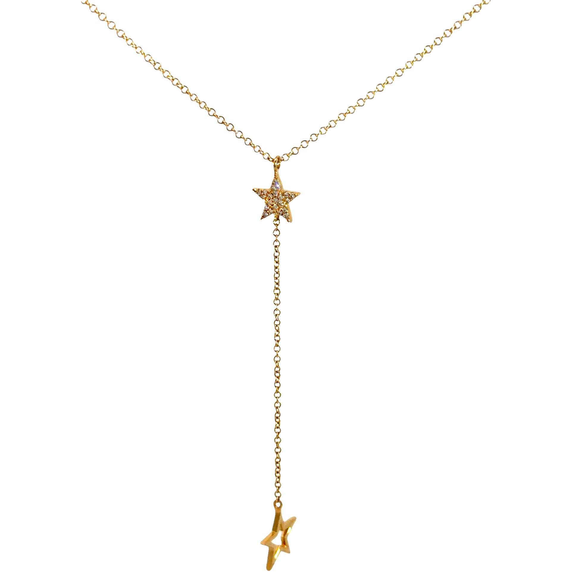 Starlight Drop Necklace - Yellow Gold