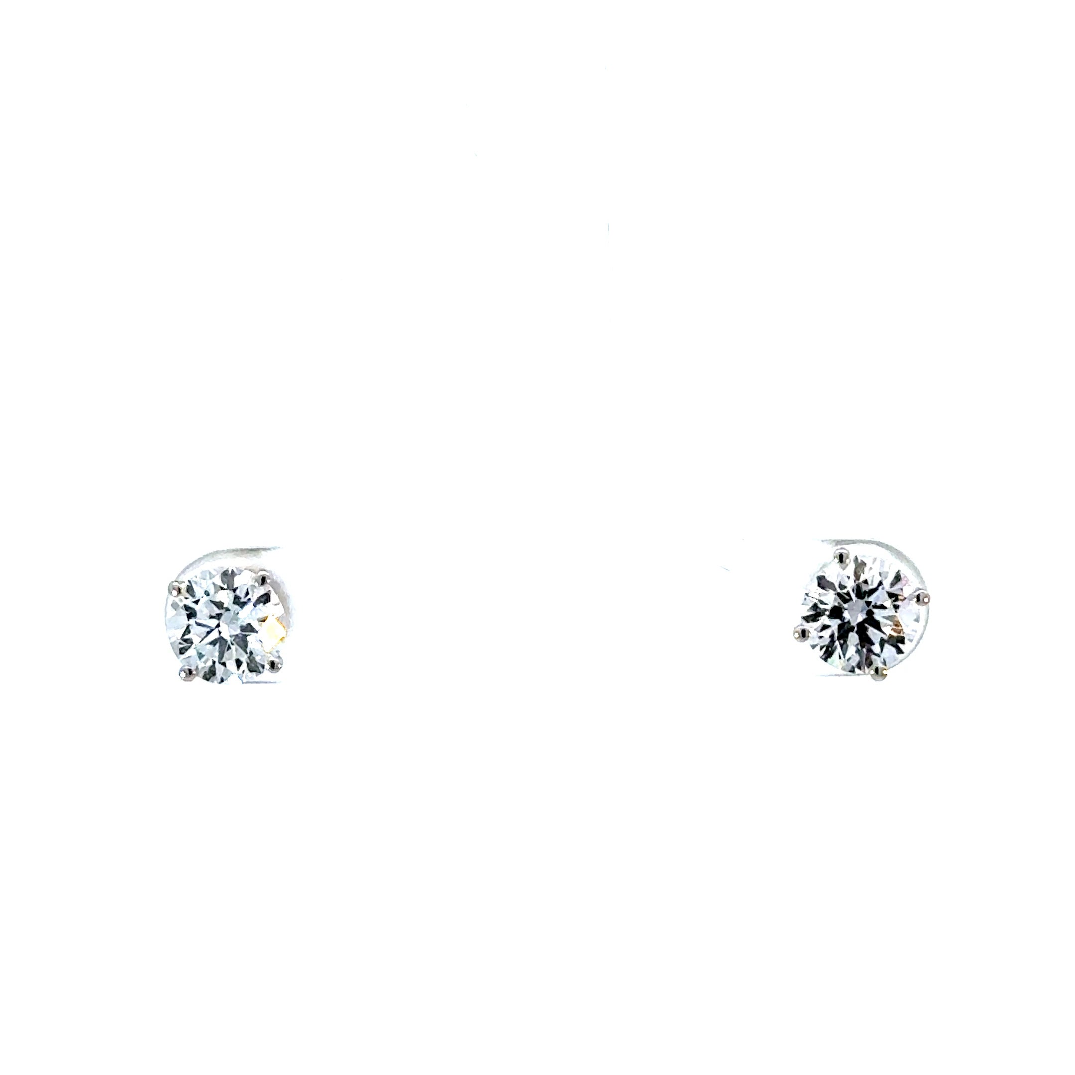 2.53CTW Round Lab Diamond Studs