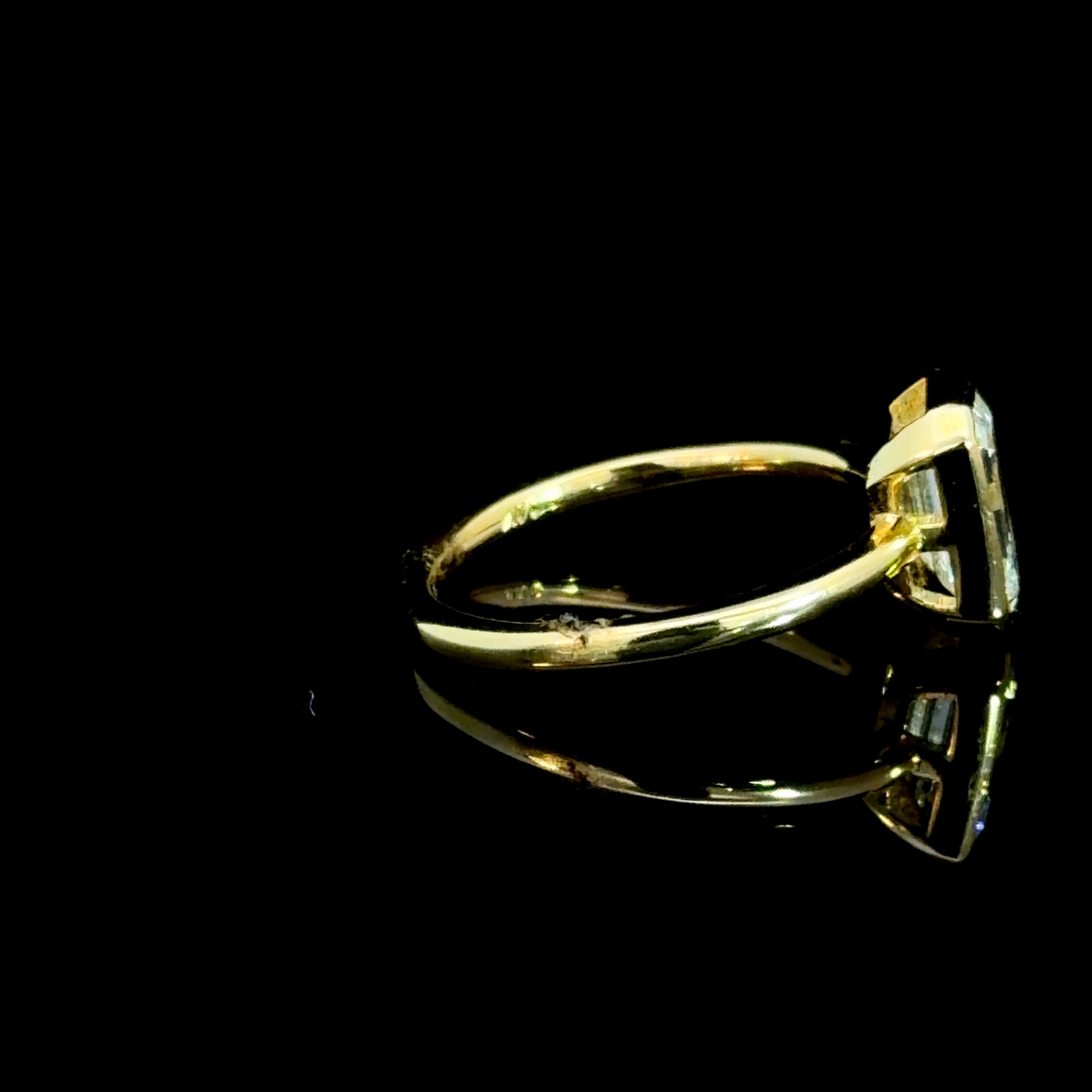 1.58ct Emerald Cut Bezel Solitaire