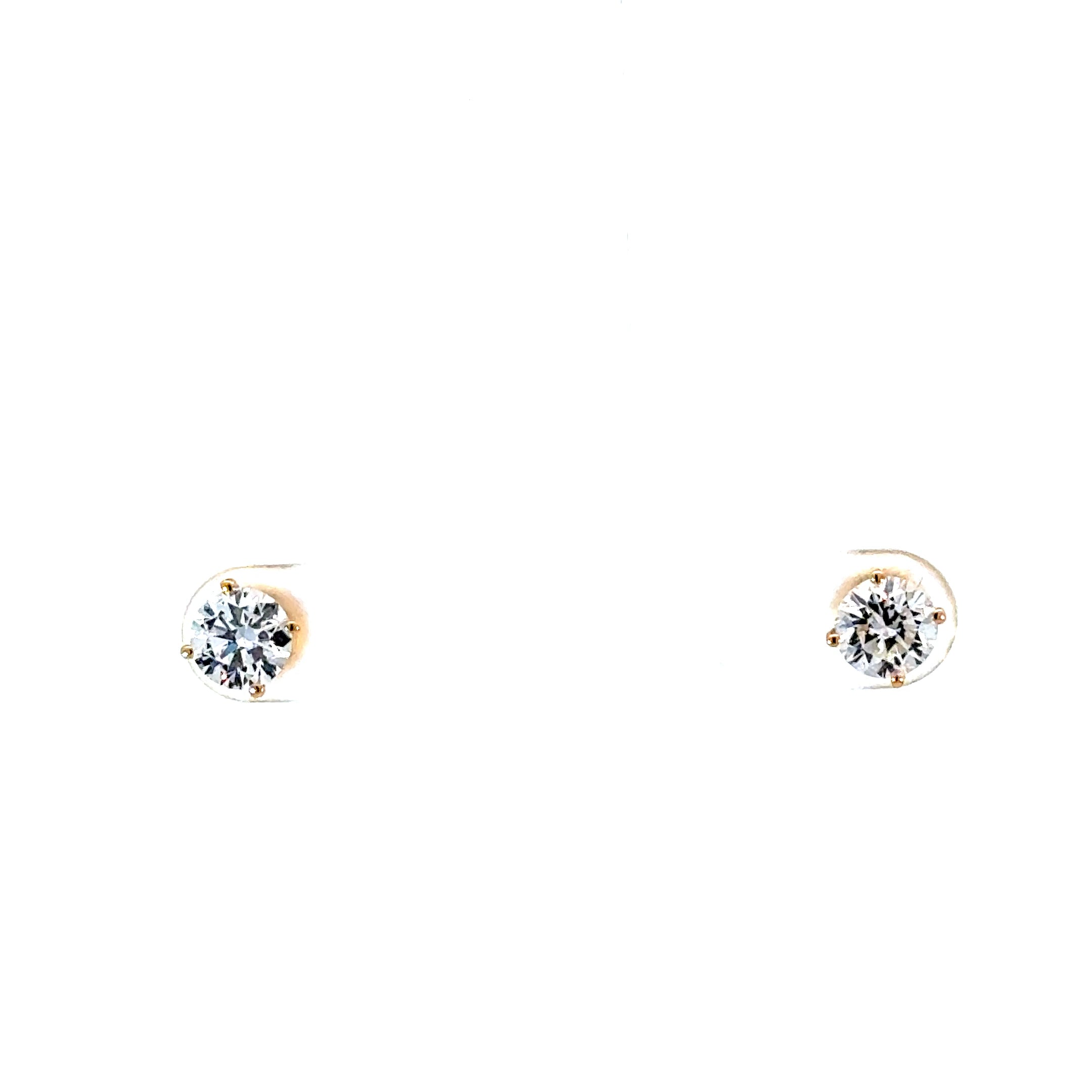 1.45CTW Round Lab Diamond Studs