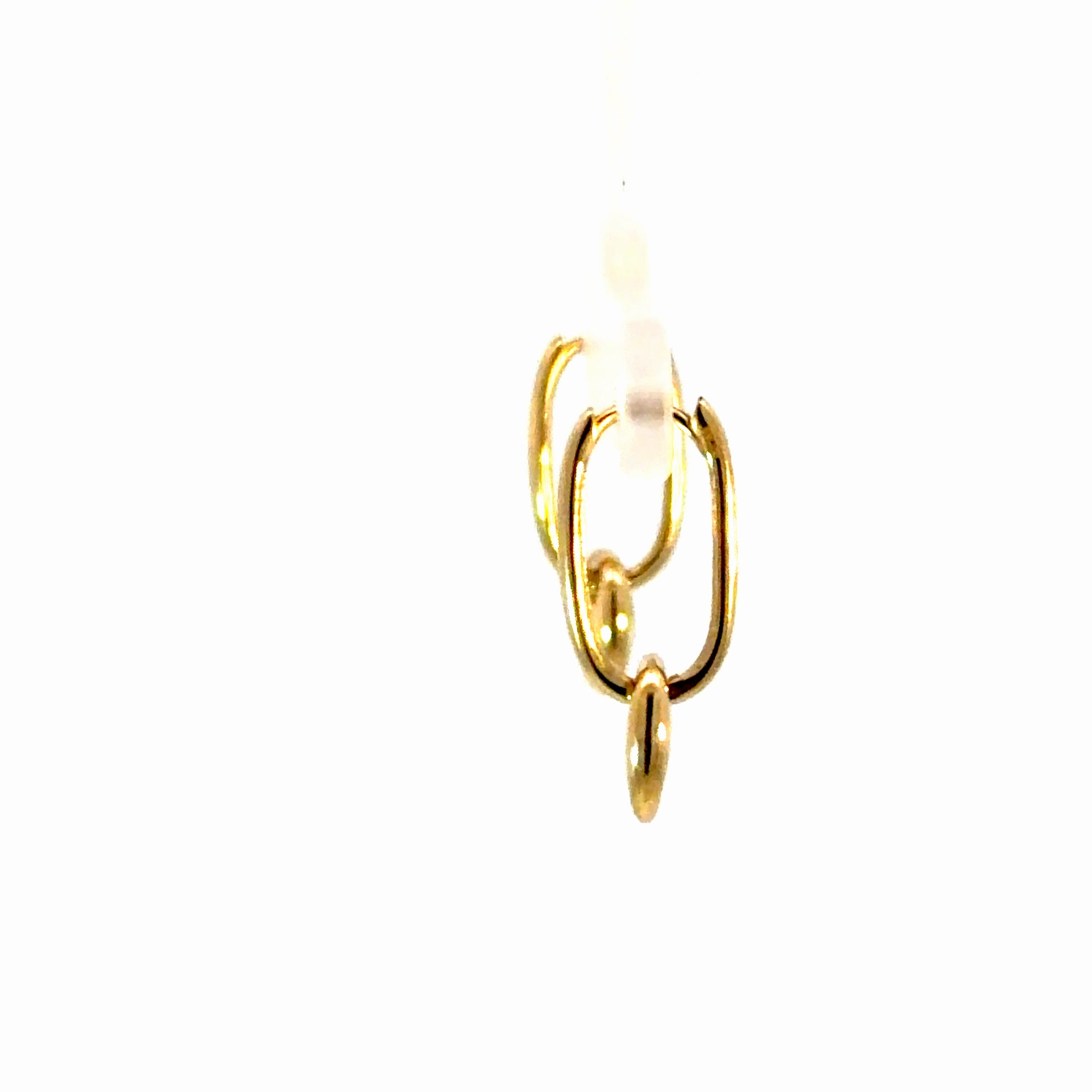 Petite Oval Drop Huggie Earrings – 10K Gold