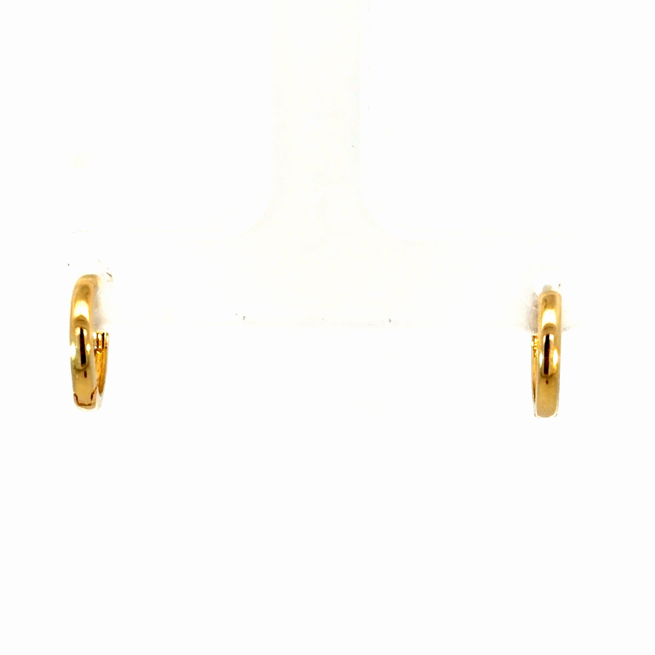 Classic Polished Gold Huggie Earrings – 14K Gold