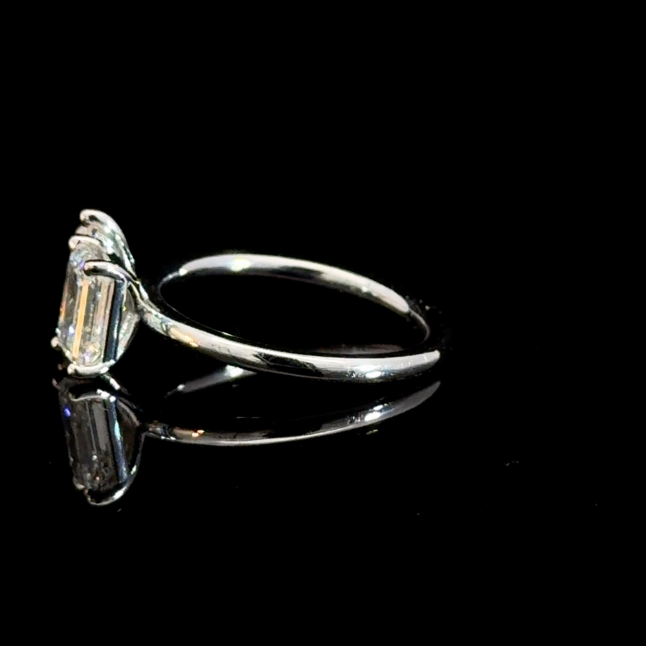 2.09 Ctw Toi Et Moi Pear & Emerald Lab Diamond Engagement Ring