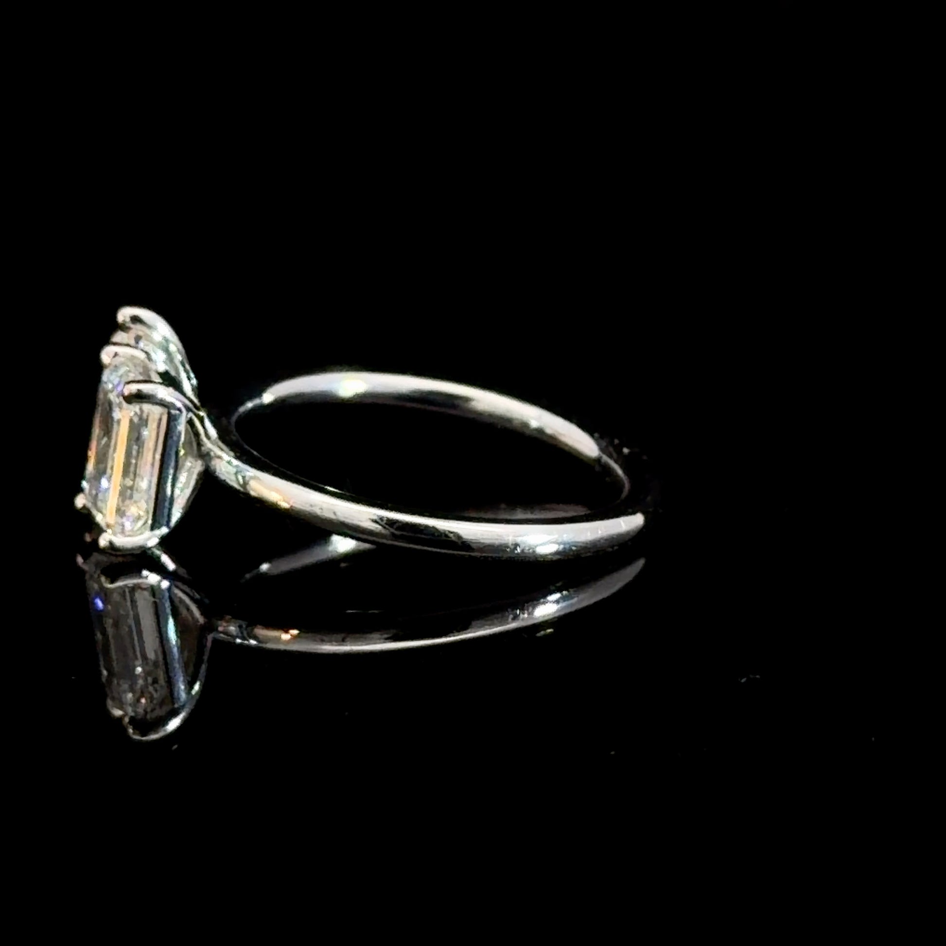 2.09 Ctw Toi Et Moi Pear & Emerald Lab Diamond Engagement Ring