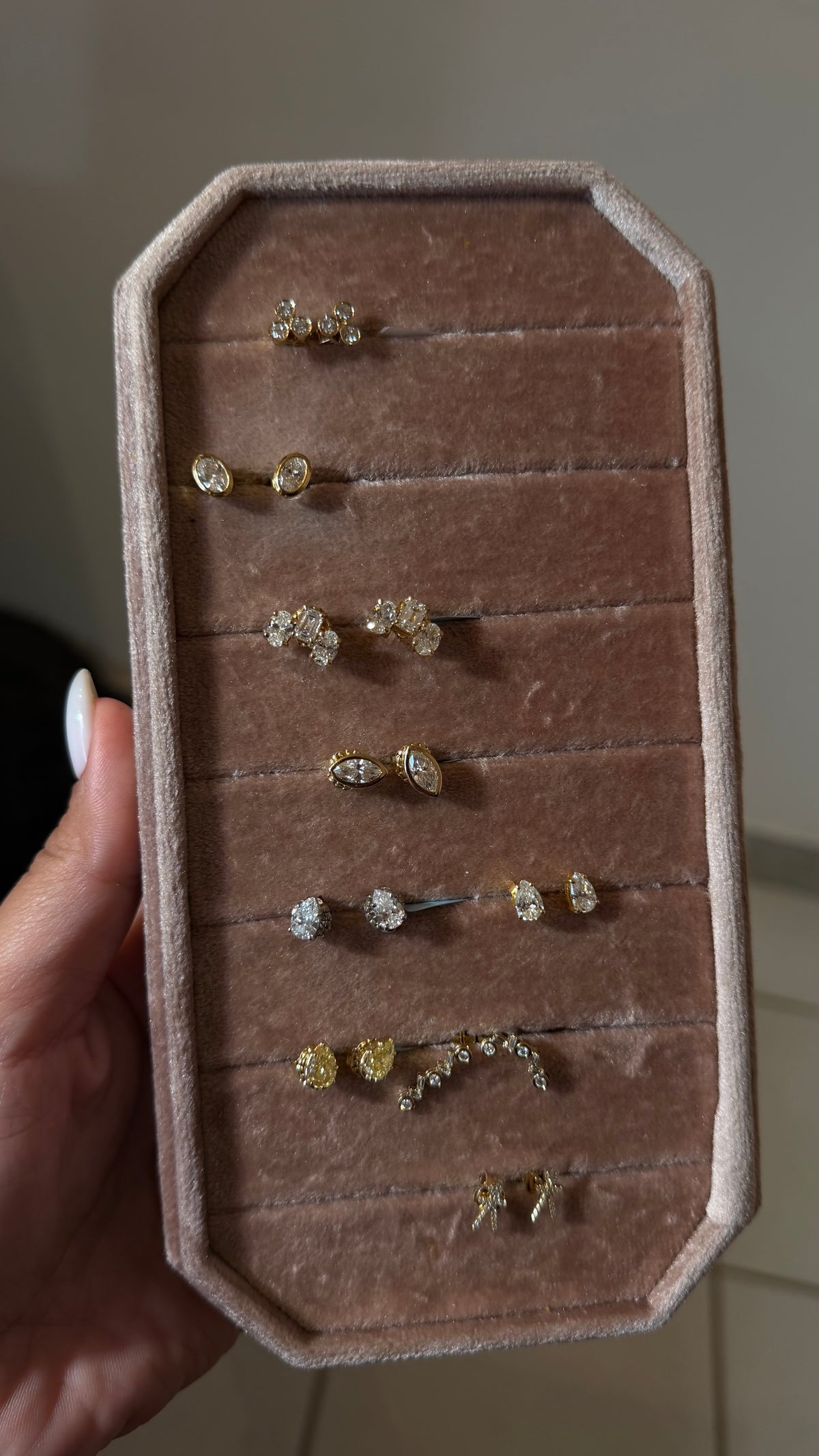0.50ct Natural Diamond Trio Cluster Studs