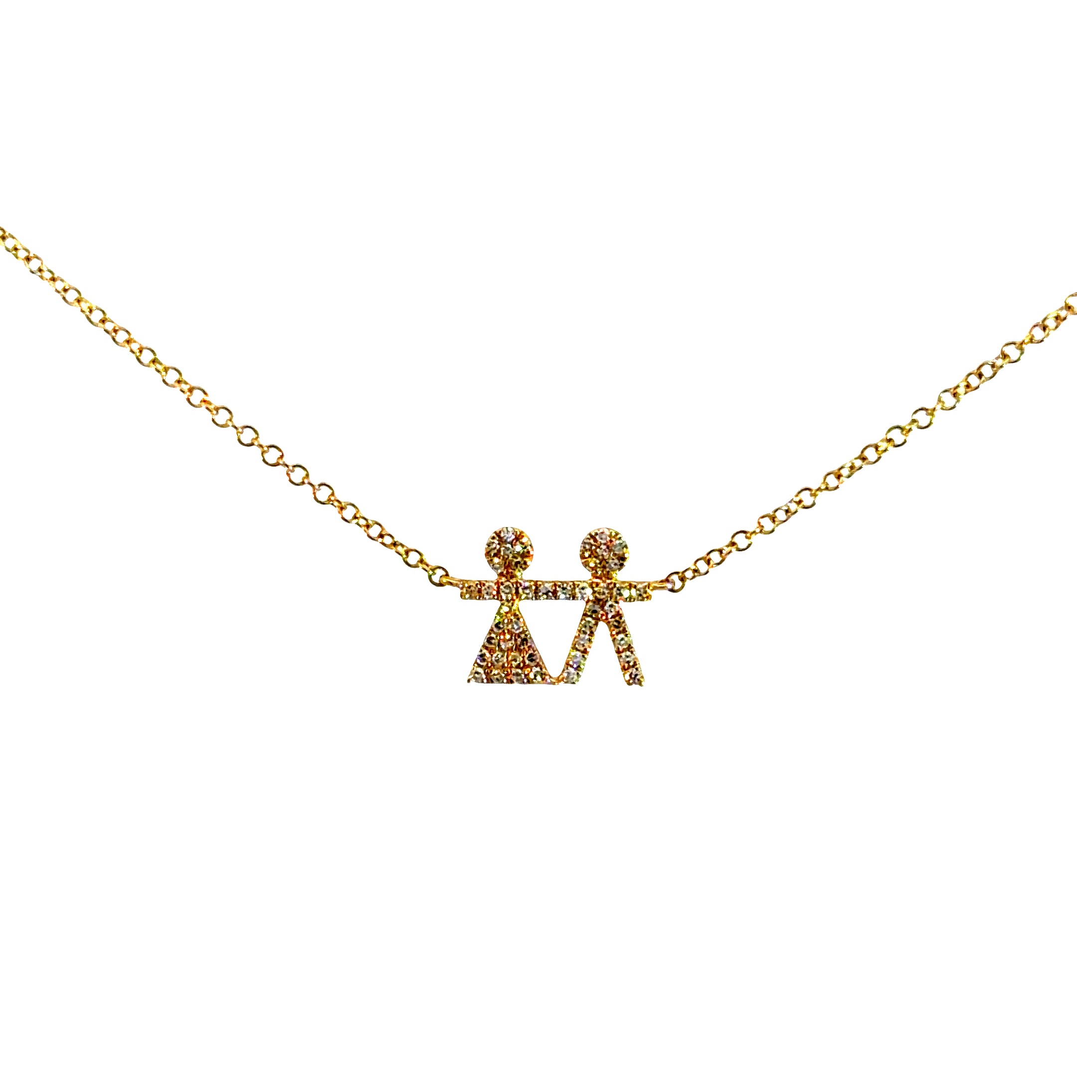 Diamond Kids Necklace - 14k Gold