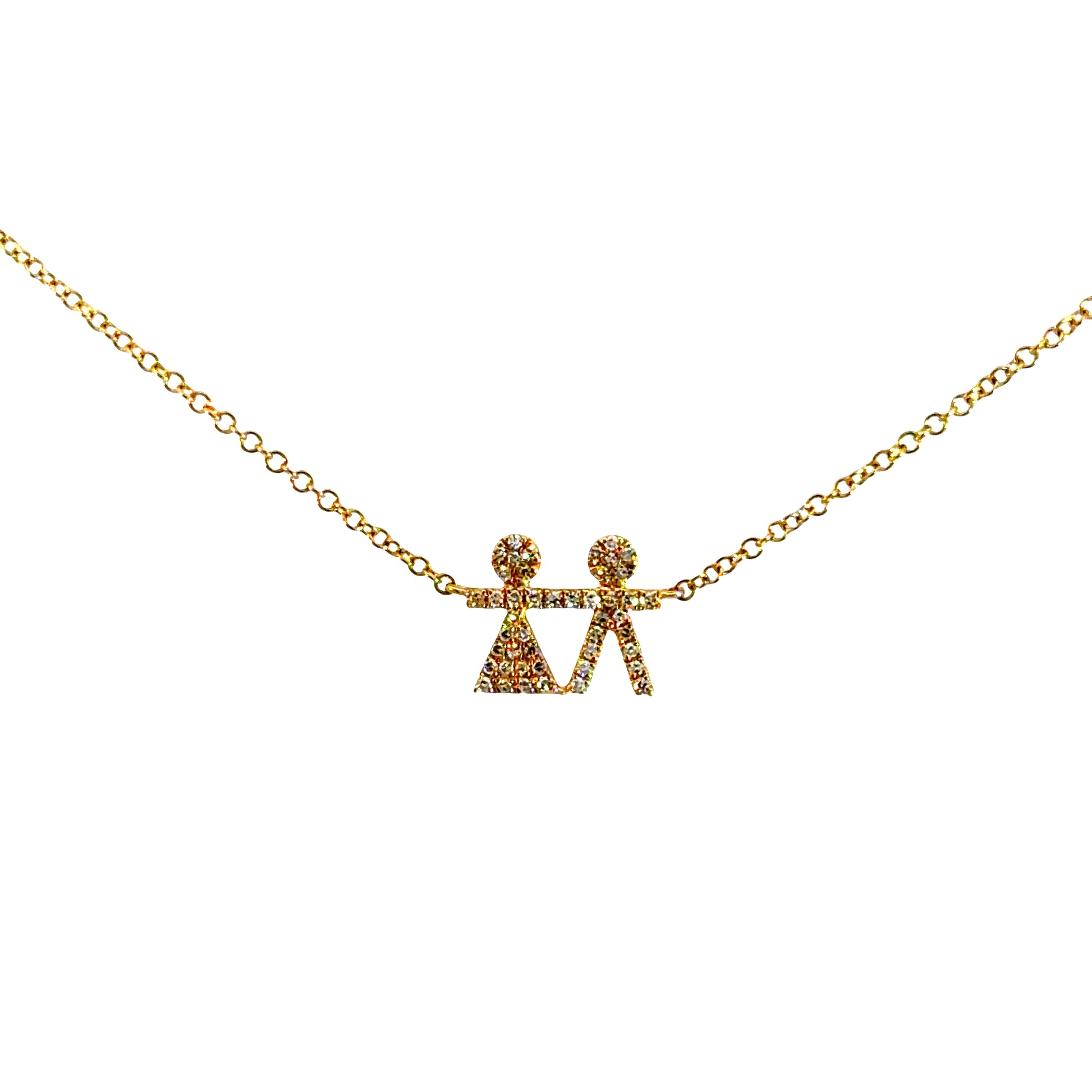 Diamond Kids Necklace - 14k Gold